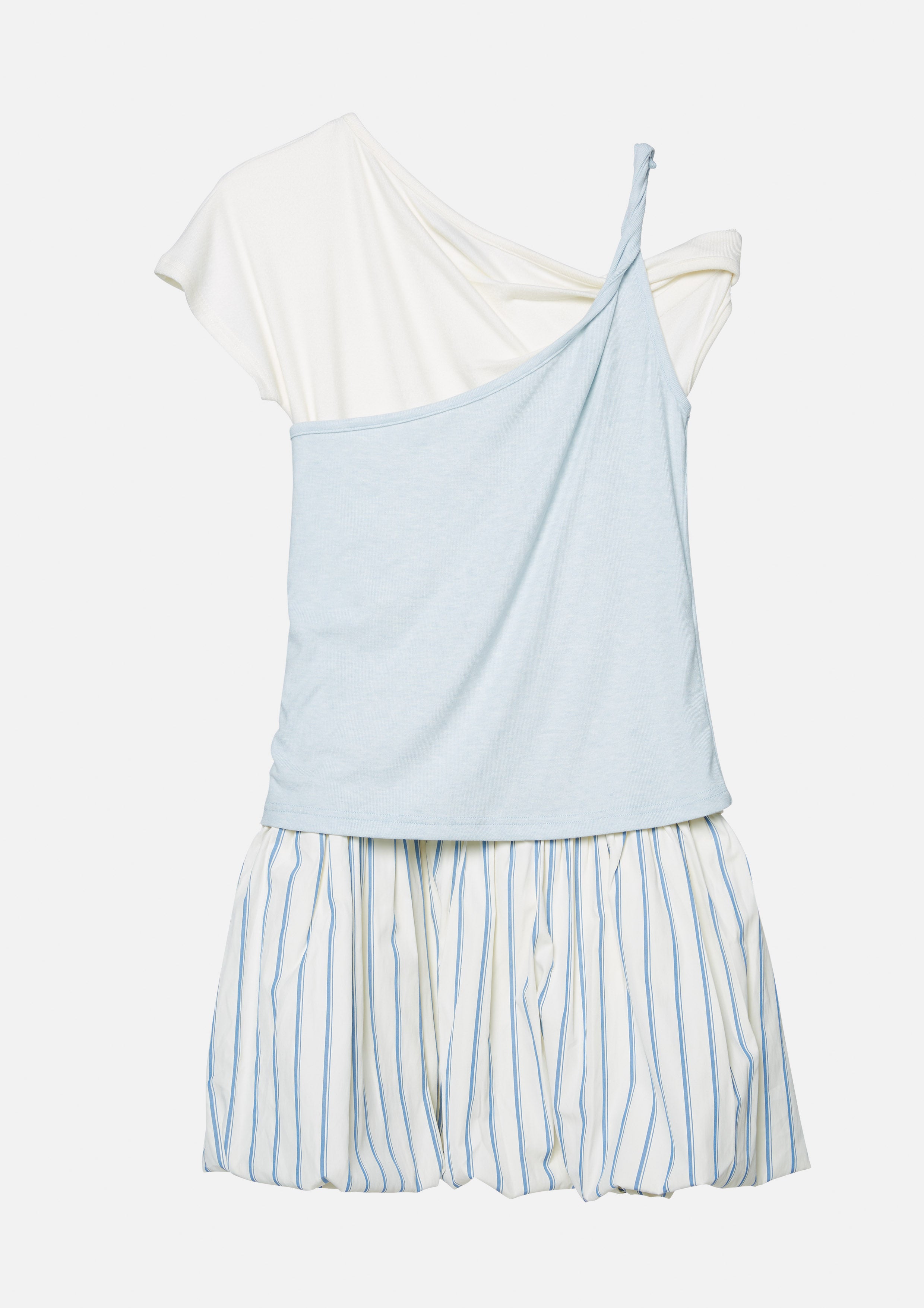 เดรสสั้นเลเยอร์ไหล่เดี่ยว คอลเลกชัน Crystaline