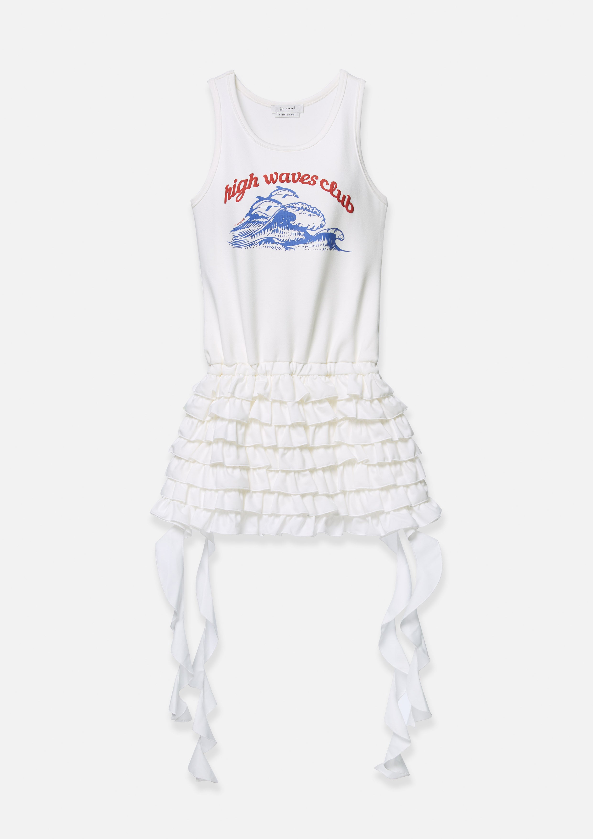 เดรสสั้นกระโปรงรัฟเฟิลแต่งผ้าเดรป คอลเลกชัน You Deserve a Break