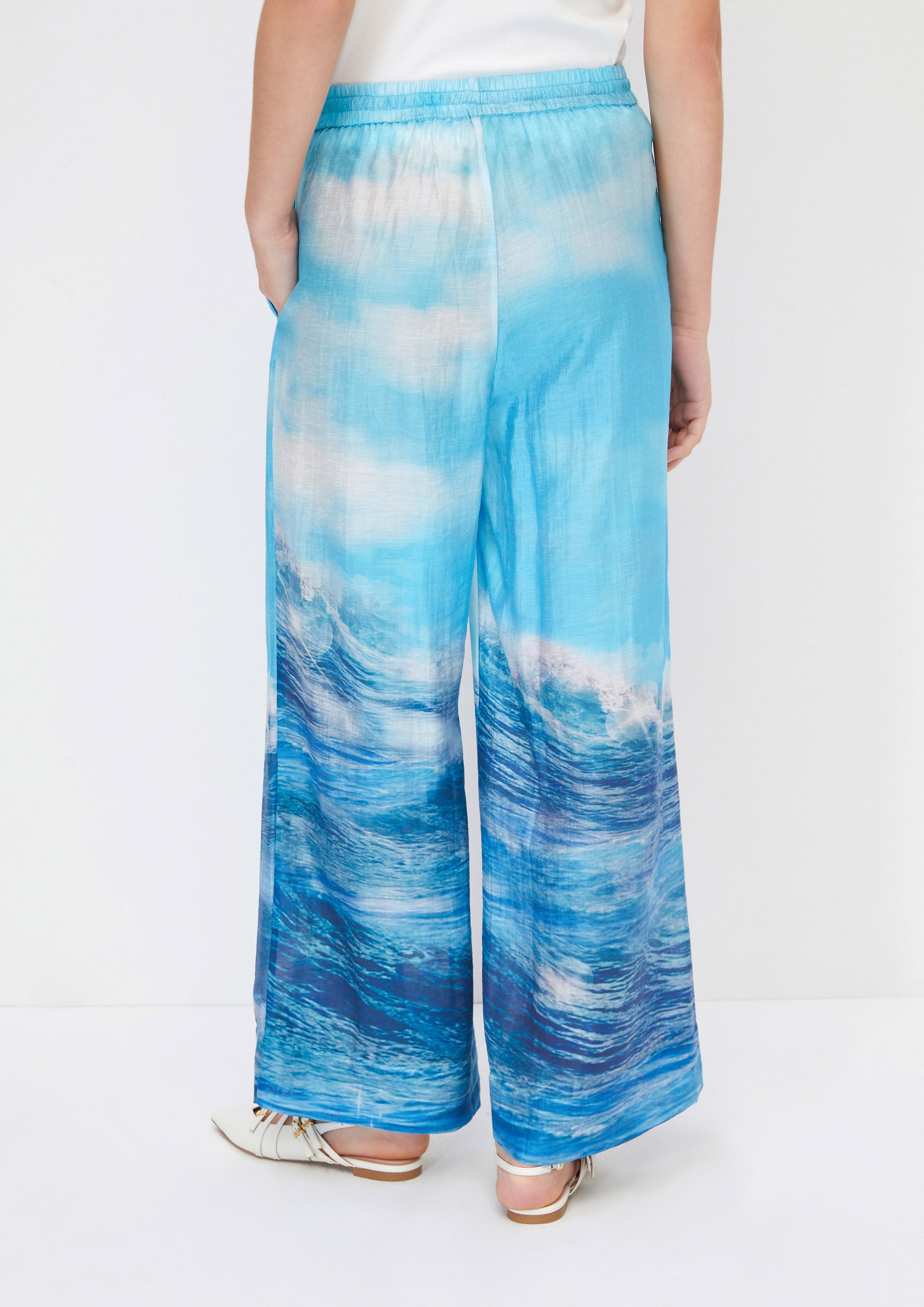 กางเกงขายาวพิมพ์ลายทรงรีแล็กซ์ คอลเลกชัน You Deserve a Break