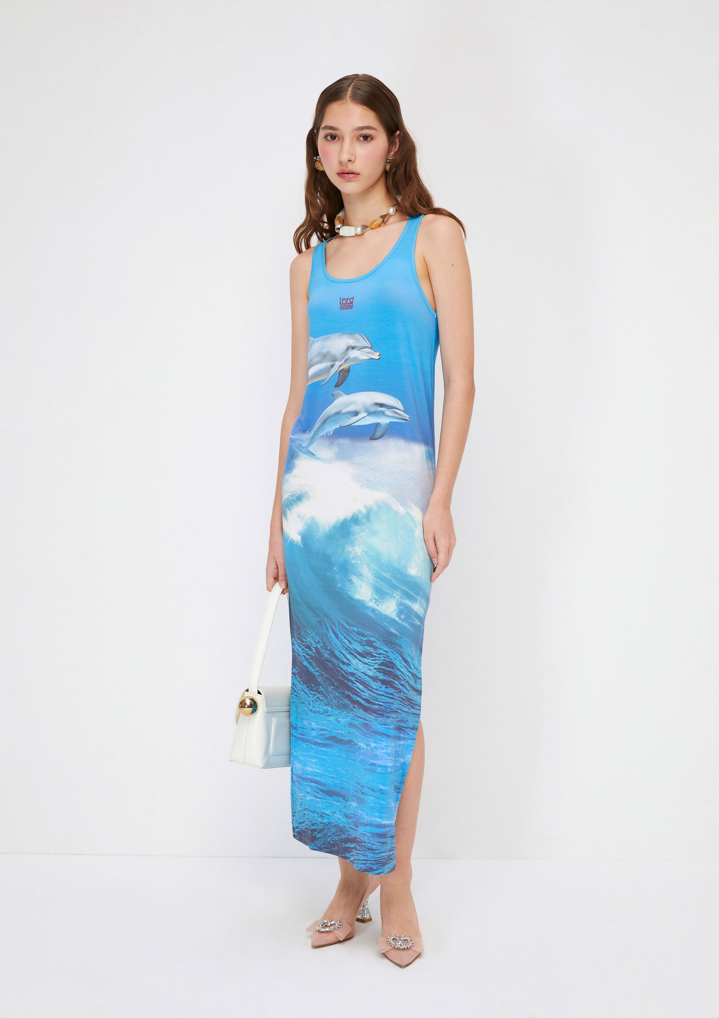 เดรสแขนกุดพิมพ์ลาย คอลเลกชัน You Deserve a Break