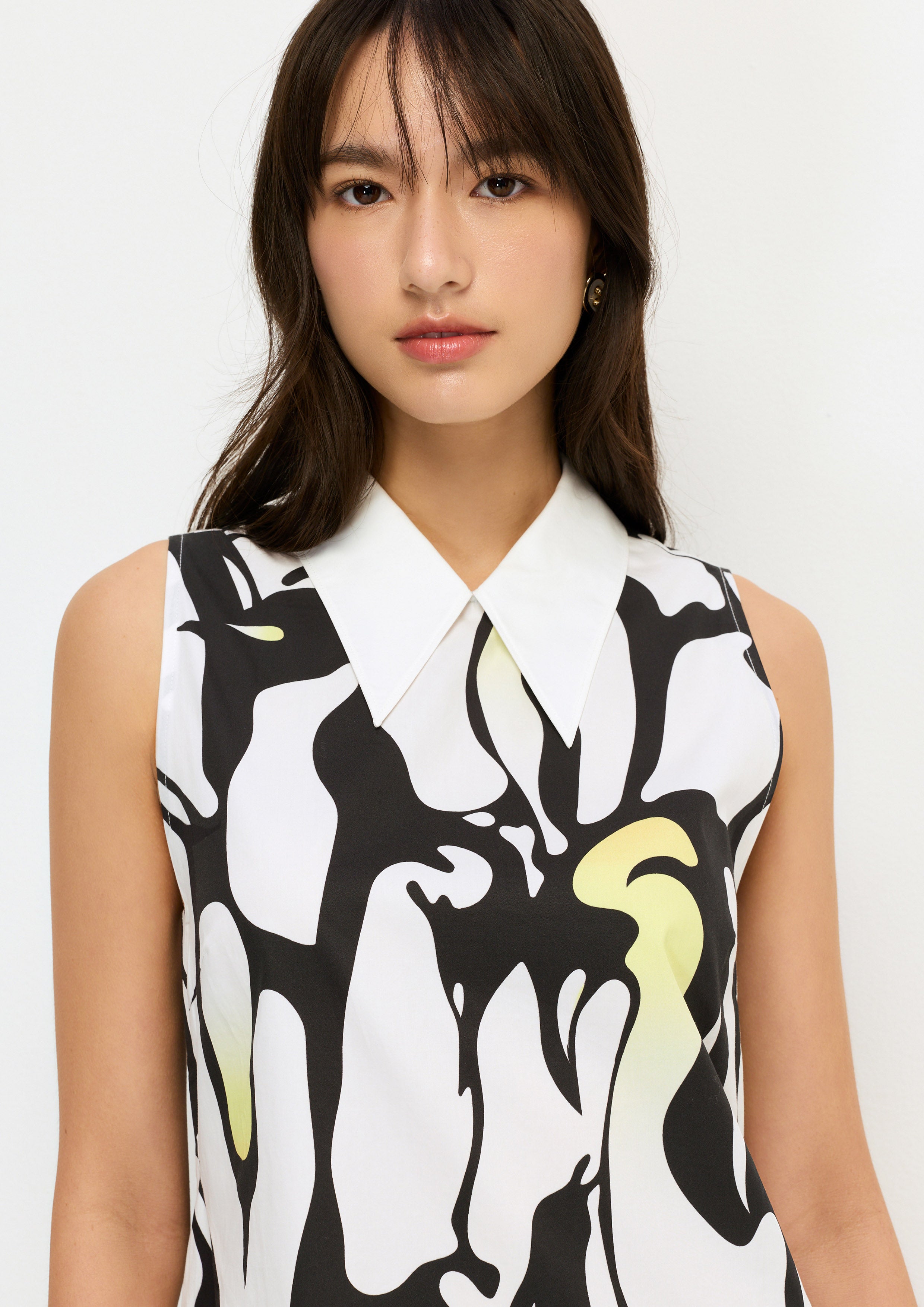 Print Mini Dress Arctic Noir