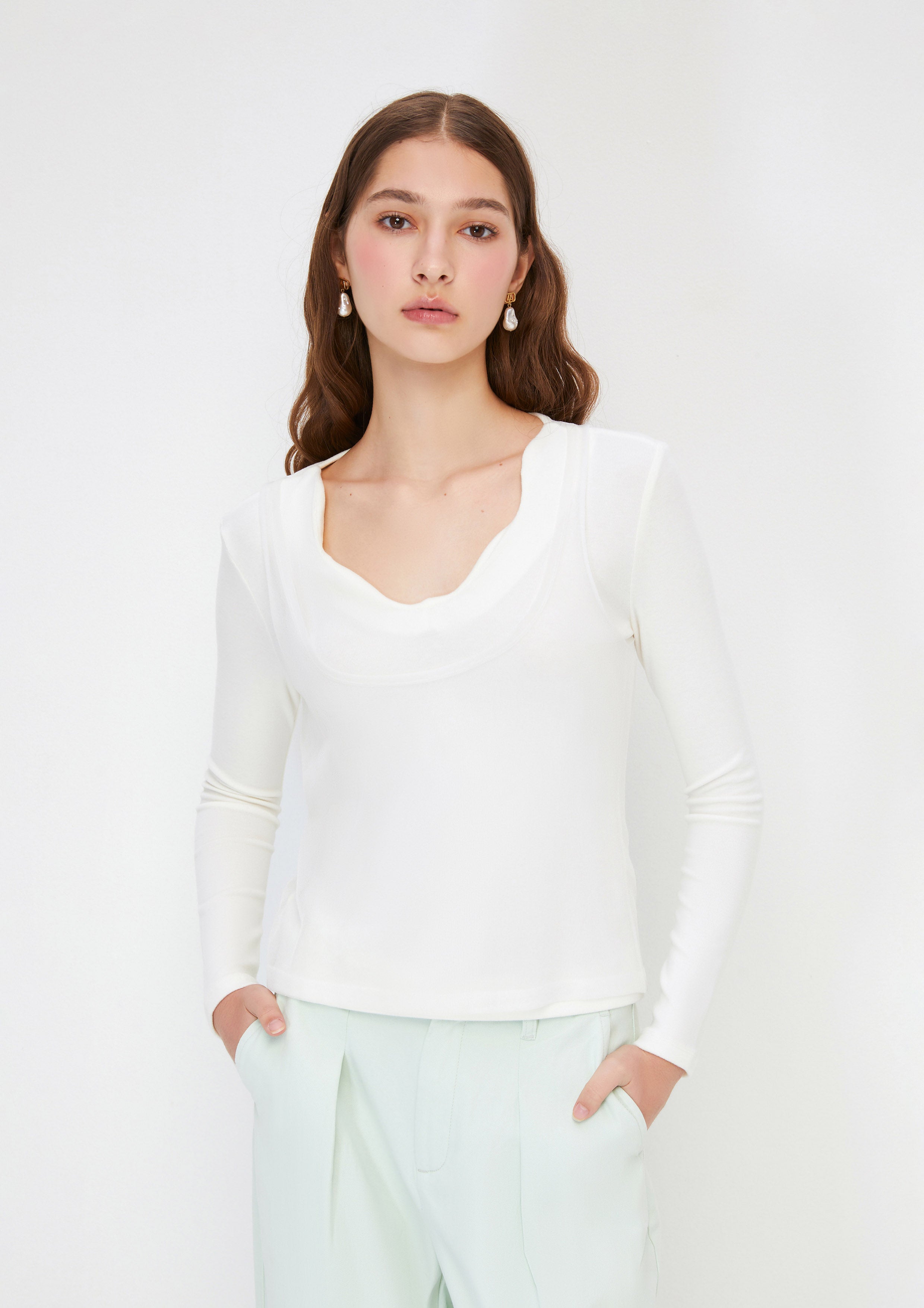 เสื้อแขนยาวเลเยอร์ คอลเลกชัน Crystaline