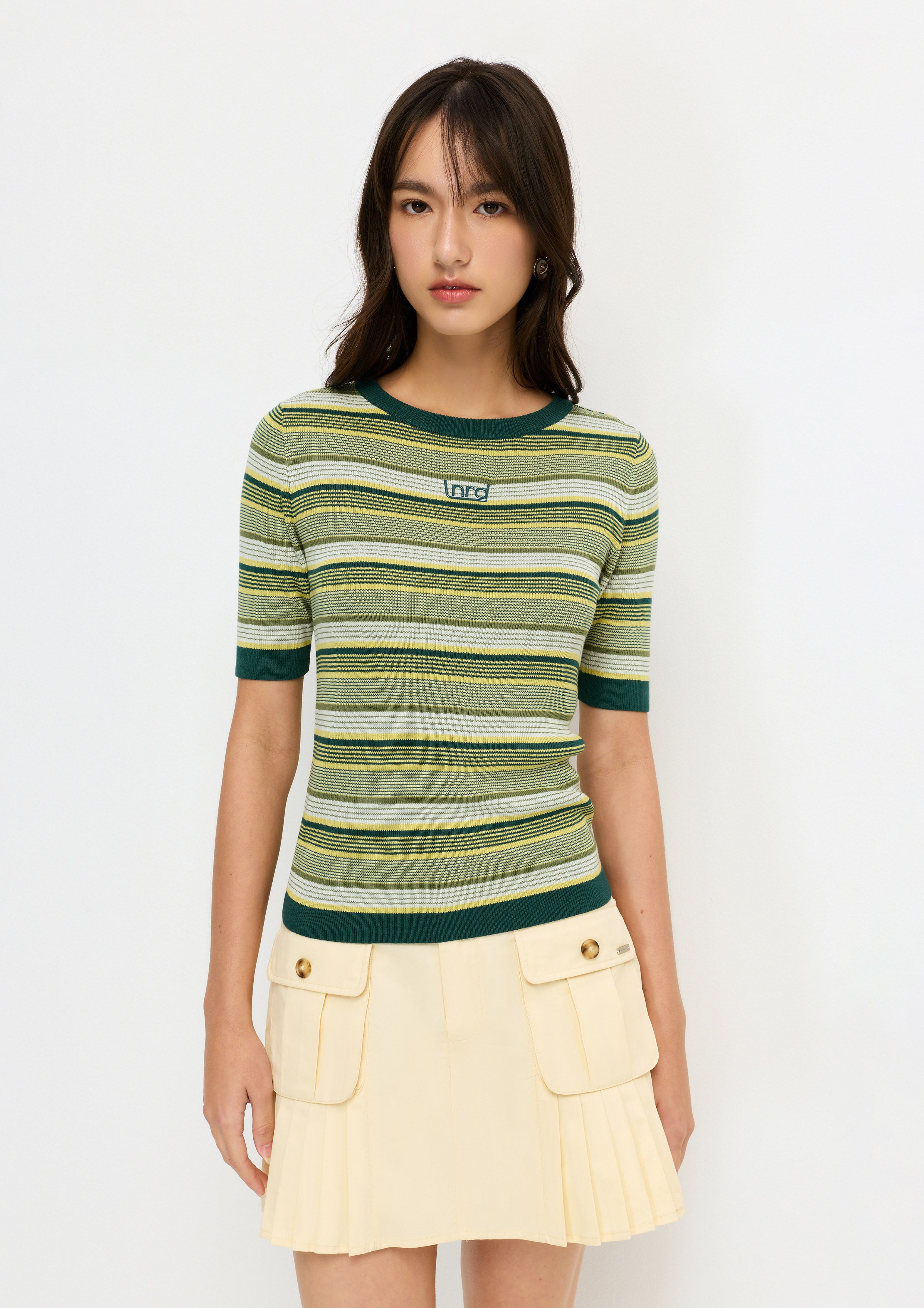 Knitted Stripe T-Shirt Melting Ice (Cream)
