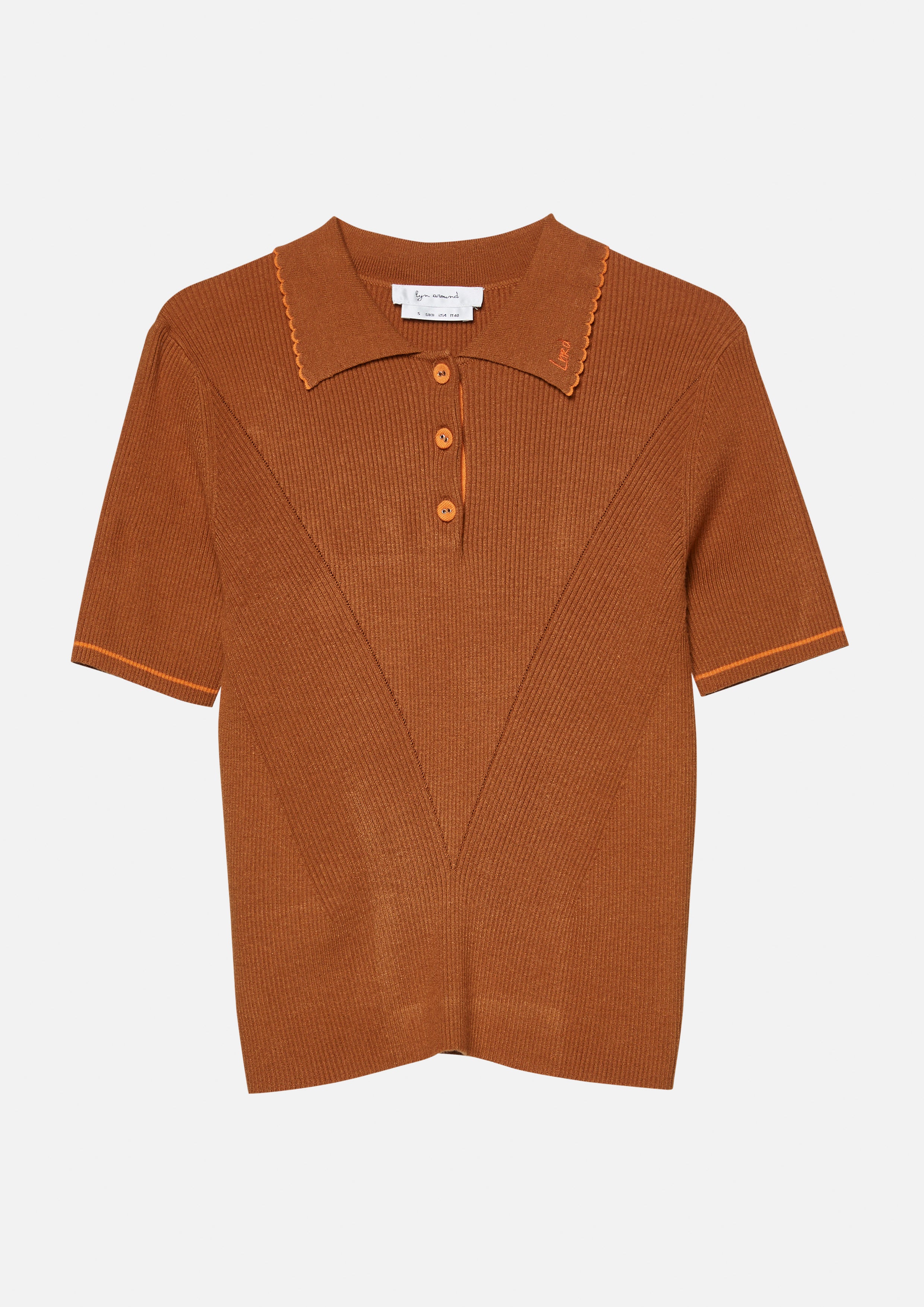 Knitted Polo Top Aurora Veil