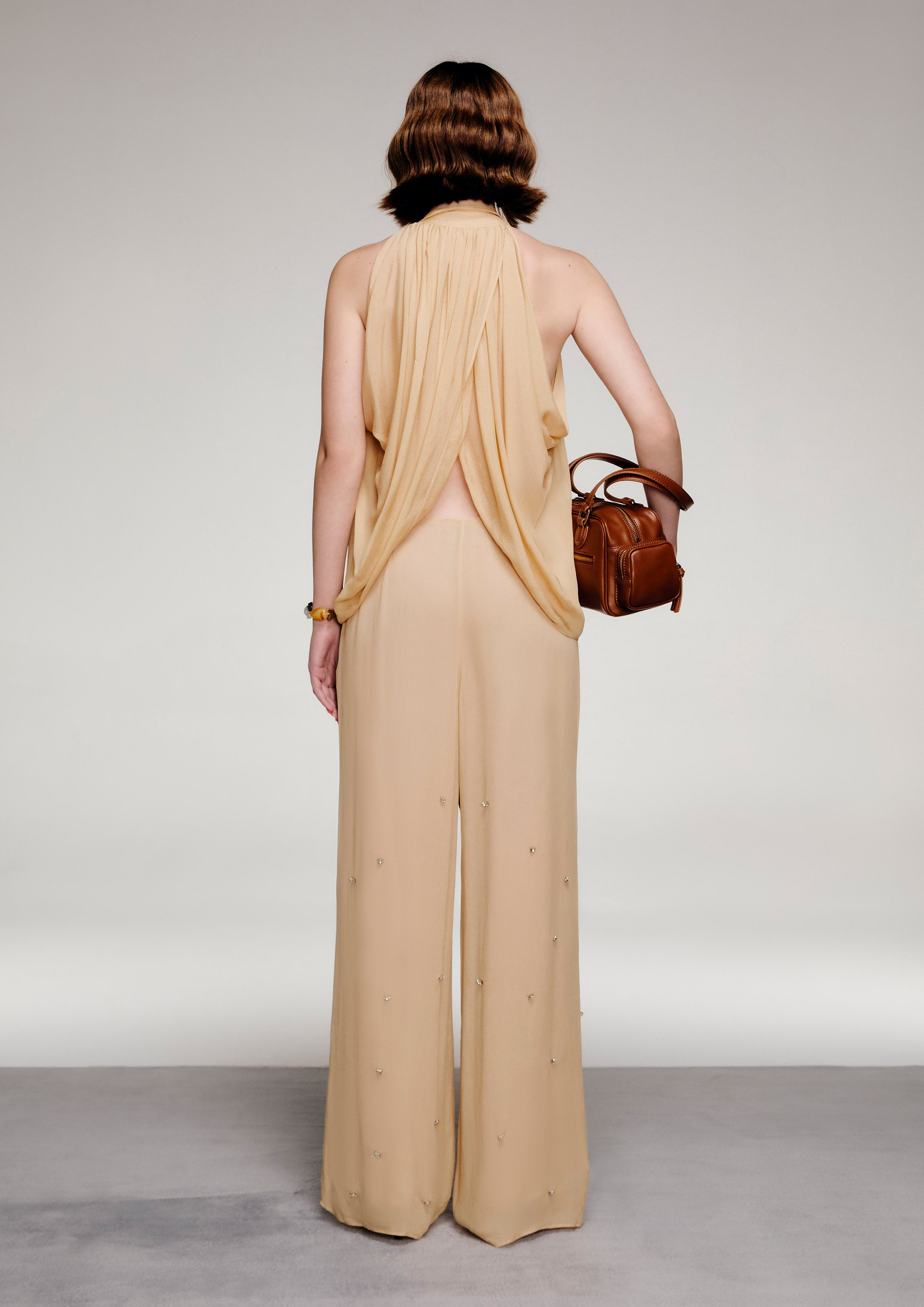 กางเกงขายาวแต่งคริสตัล คอลเลกชัน Reviere