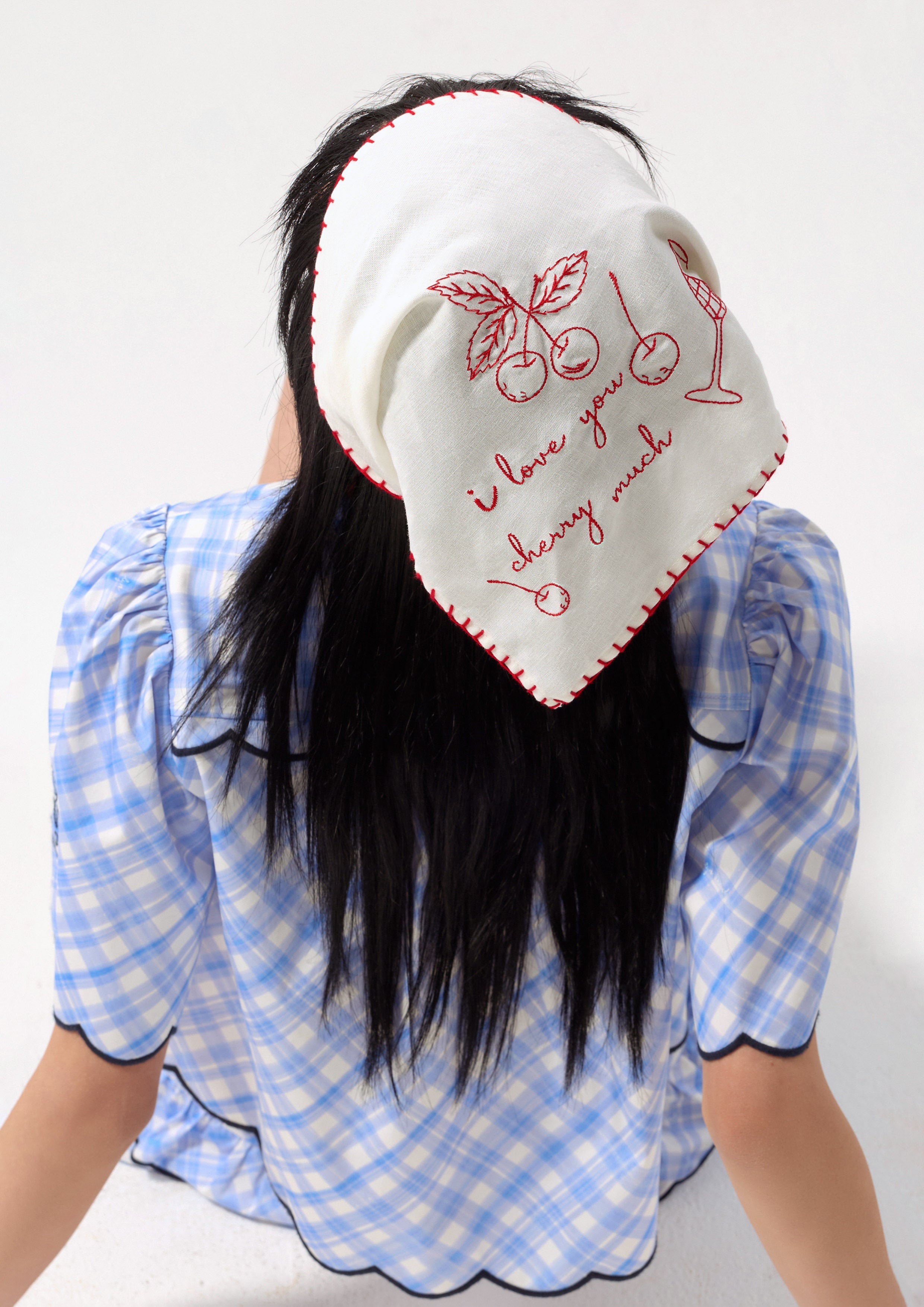 ผ้าเช็ดหน้าโพกศีรษะ Cherry Much