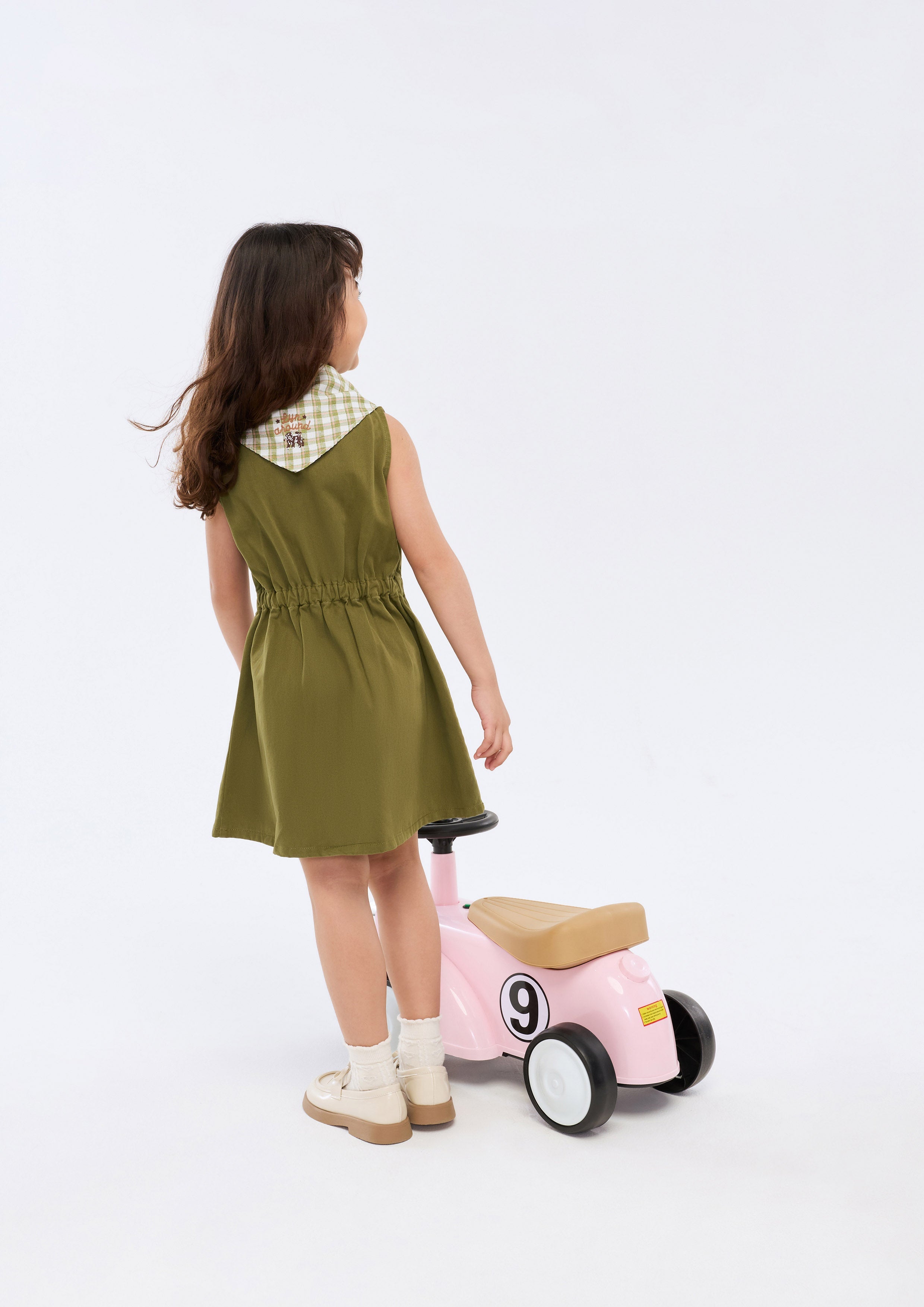Button Up Mini Dress For Mini Girl Camp Diary