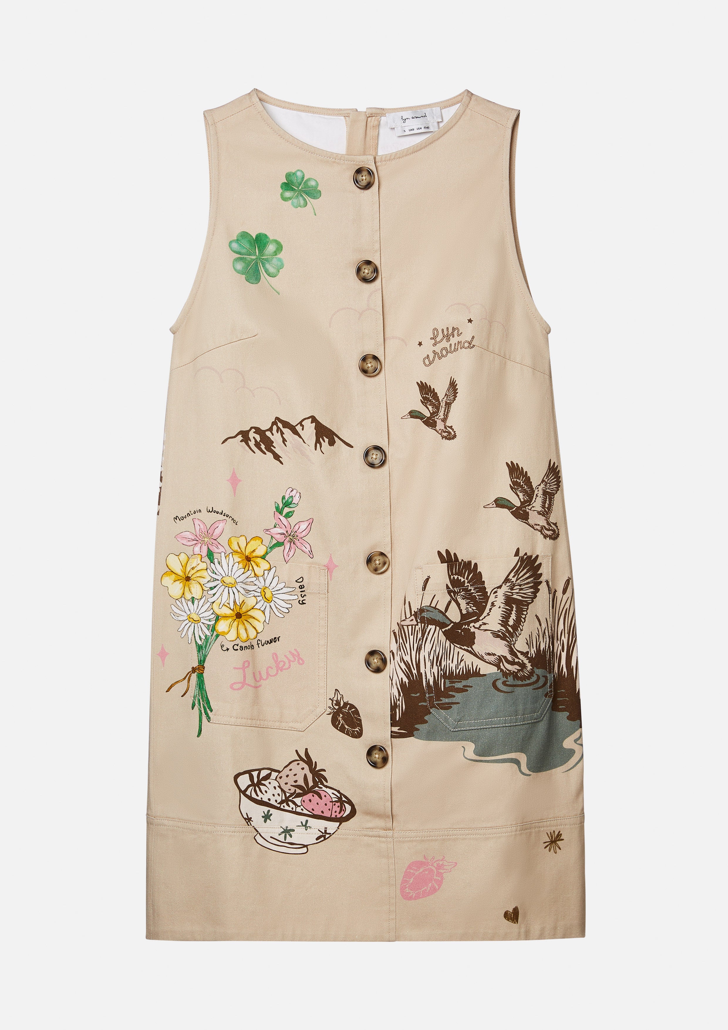 Print Button Up Mini Dress Camp Diary