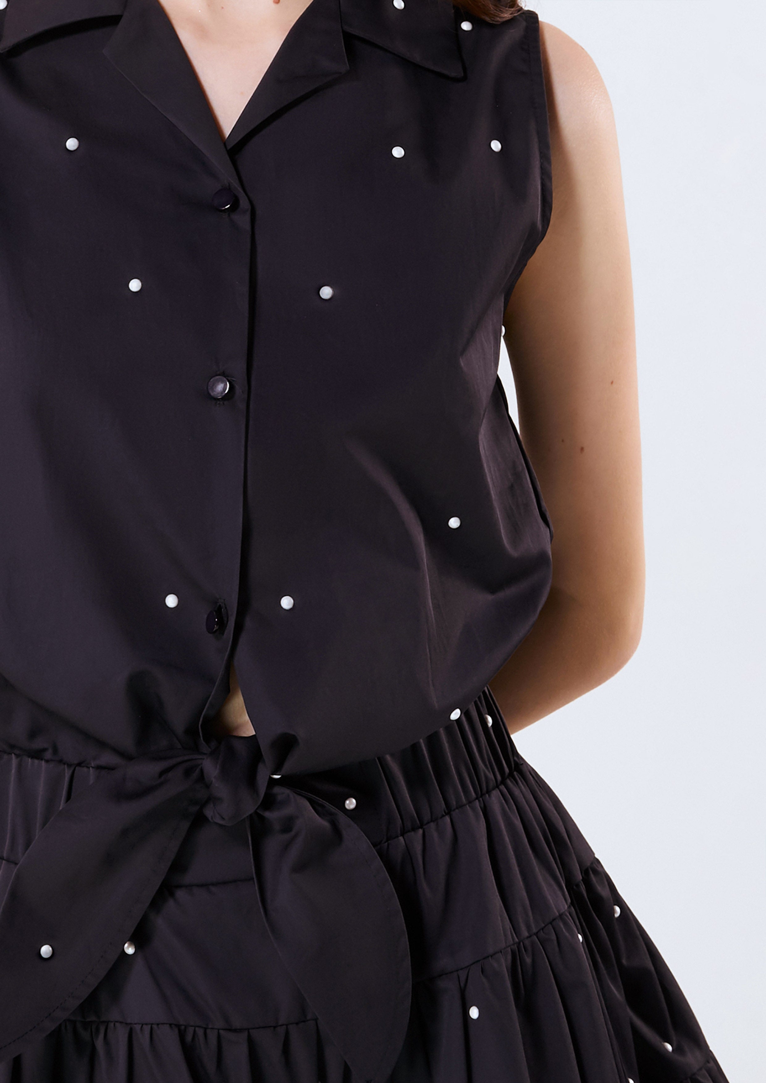 Polka Dot Tiered Skirt Midi Dress Chasing the Sun