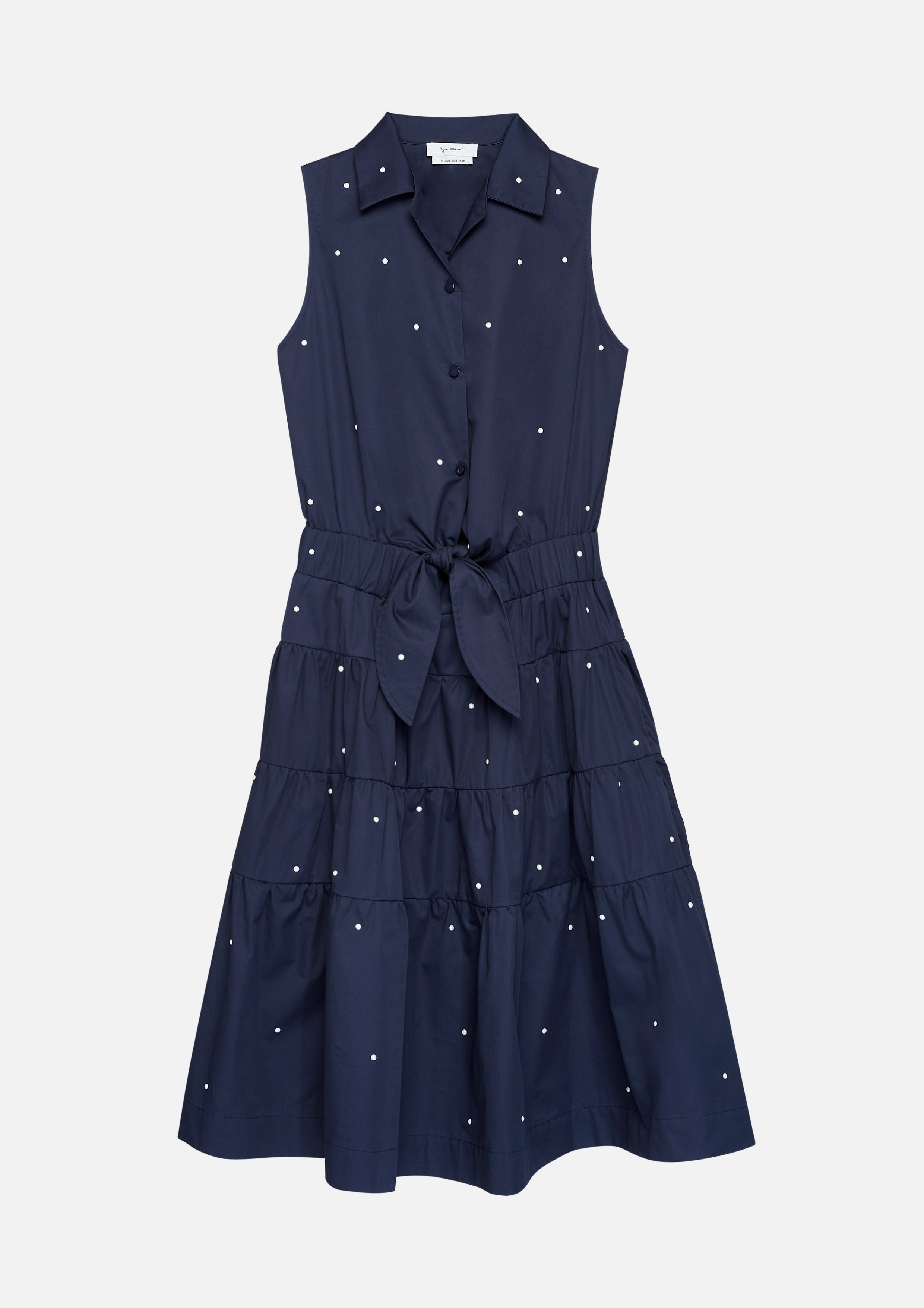 Polka Dot Tiered Skirt Midi Dress Chasing the Sun