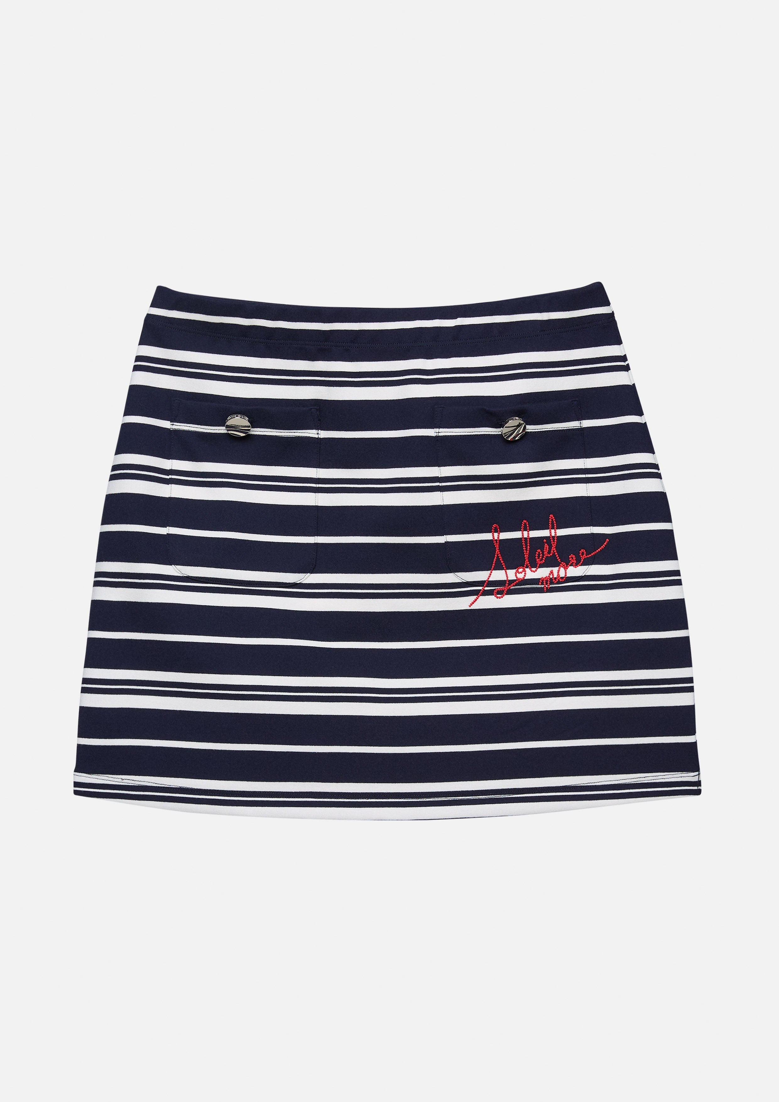 Stripe Logo Mini Skirt Califonia Yacht Club