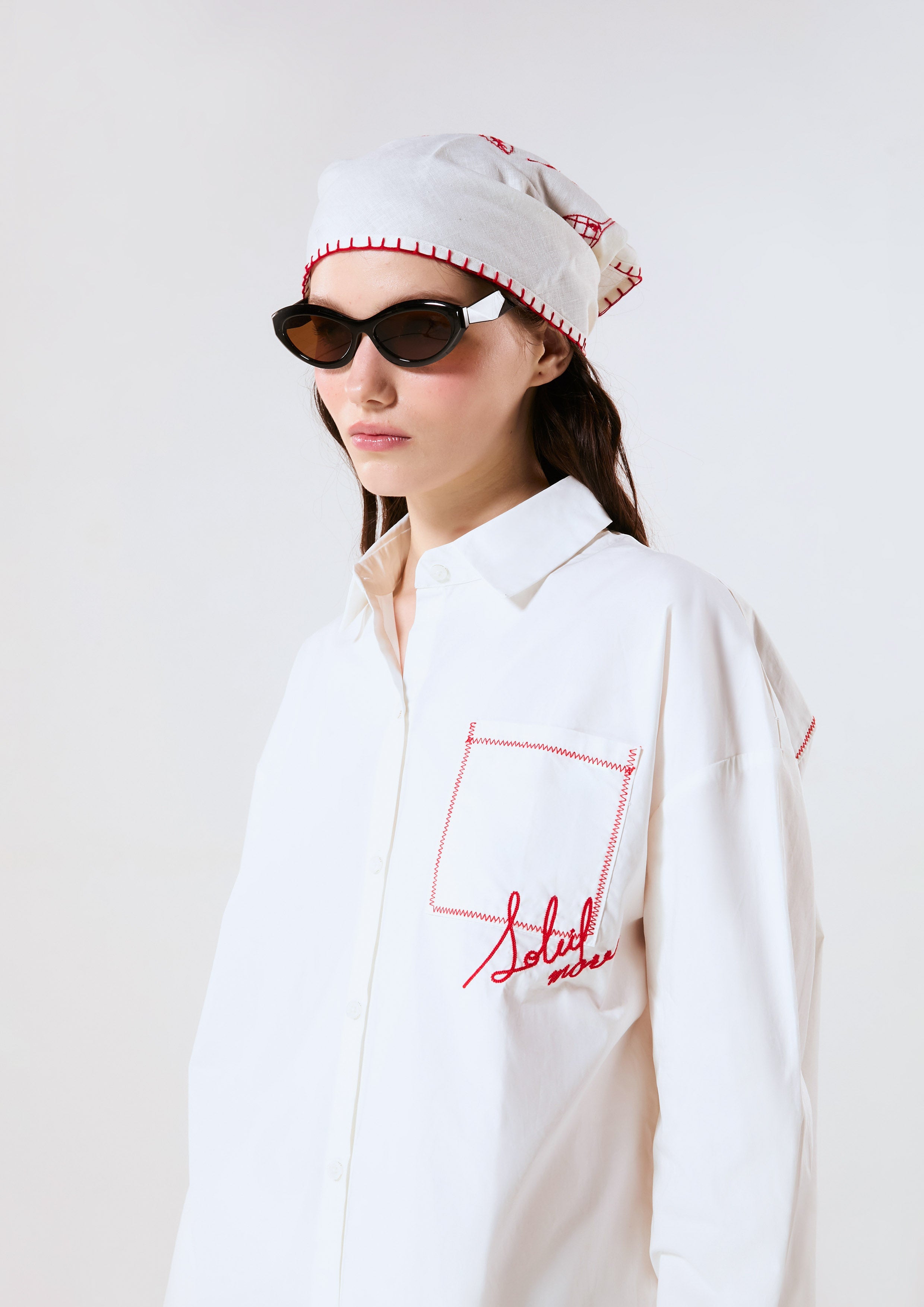 Contrast Logo Long Sleeve Shirt Califonia Yacht Club