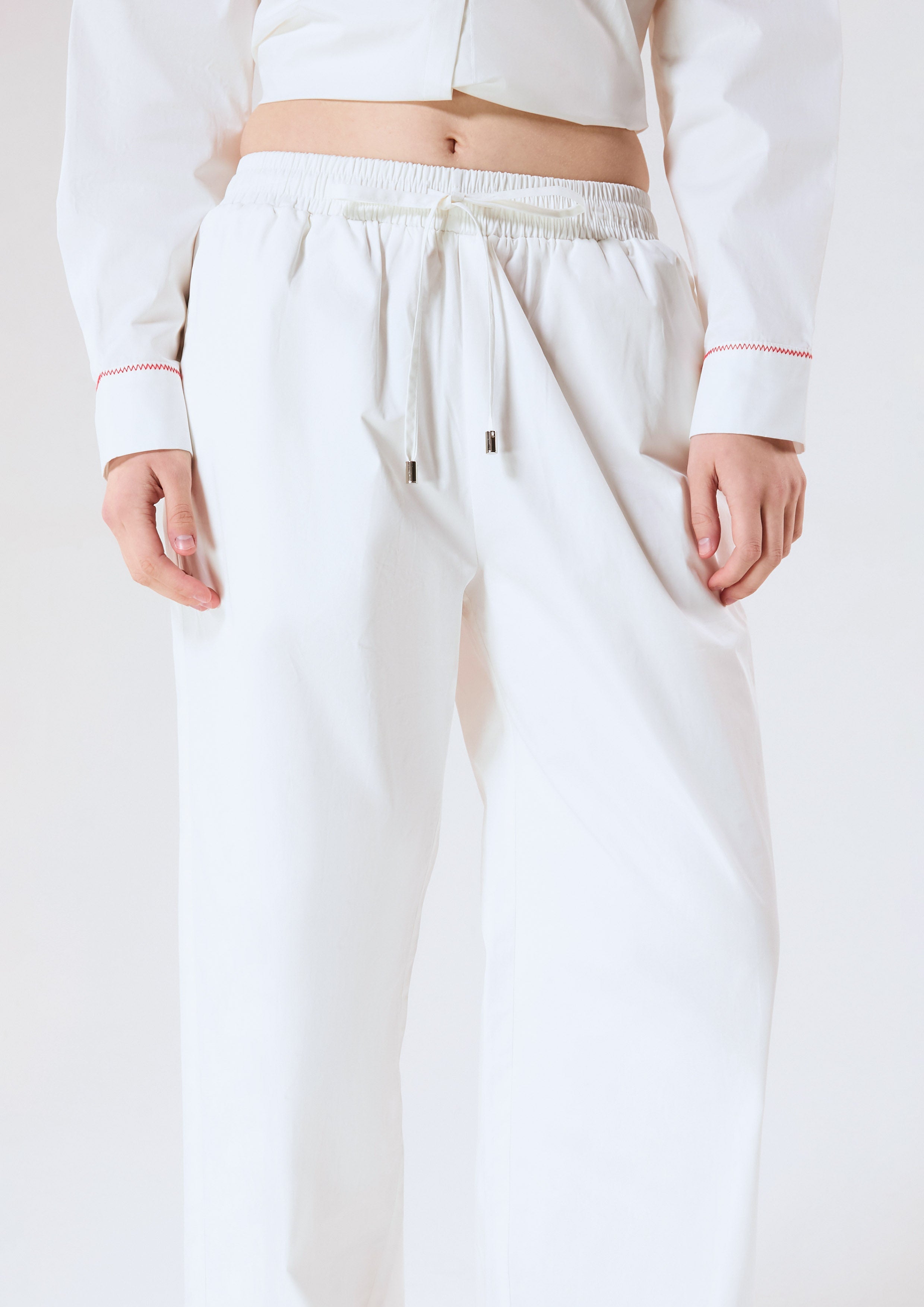 Contrast Trim Relaxed Trousers Califonia Yacht Club