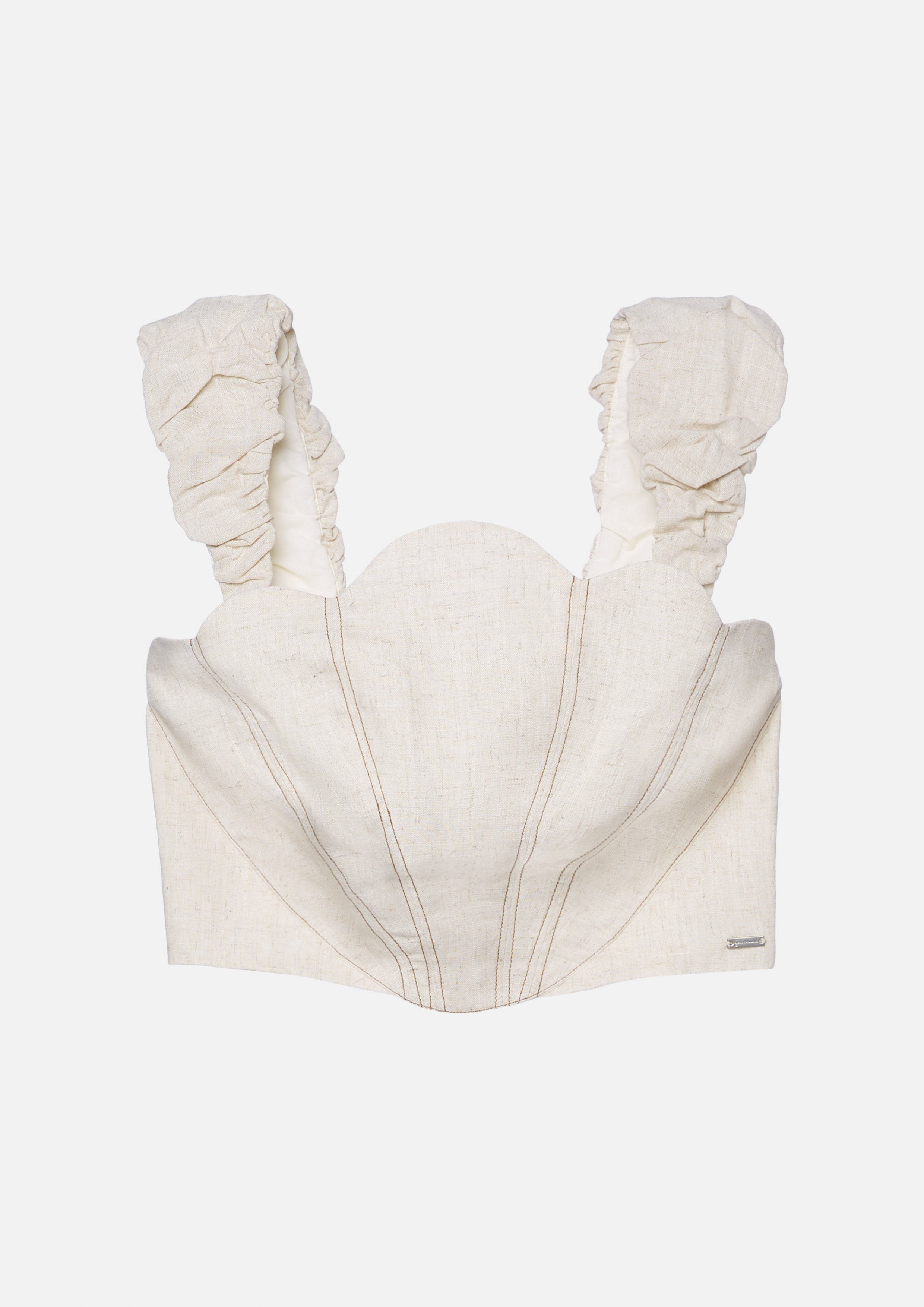 เสื้อครอปสายเสื้อจับย่น คอลเลกชัน Chasing the Sea