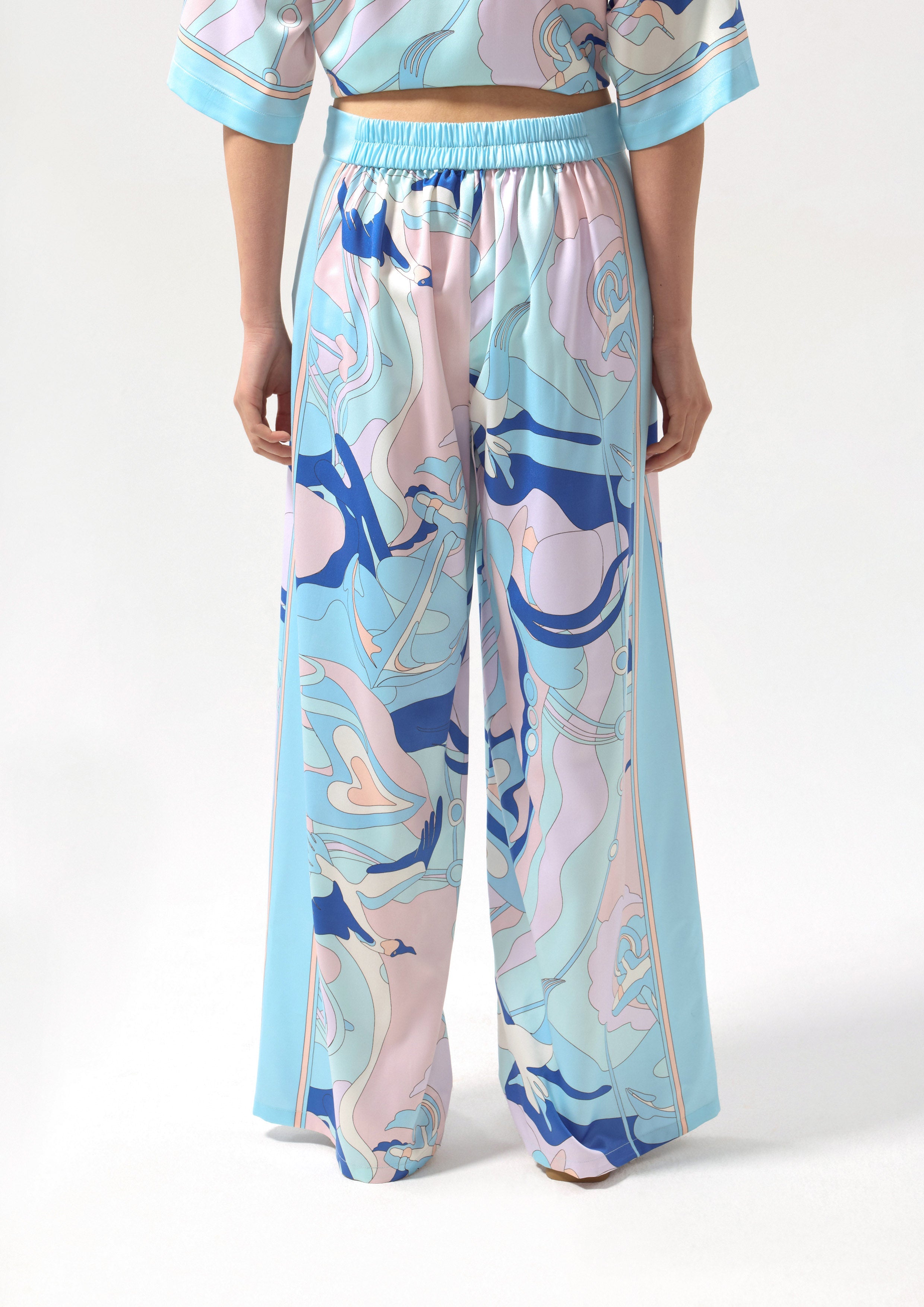 High Waist Print Trousers Califonia Yacht Club