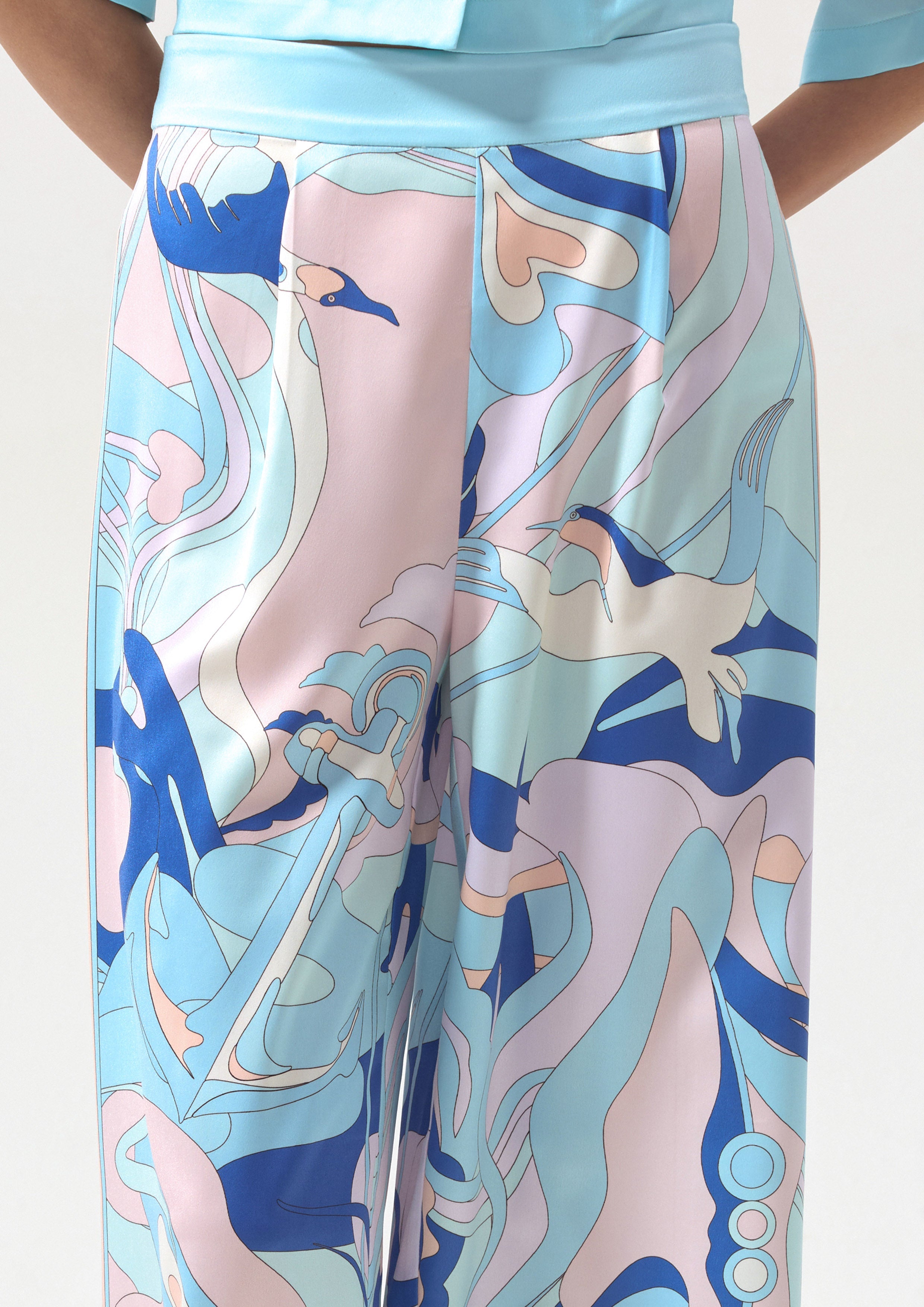 High Waist Print Trousers Califonia Yacht Club