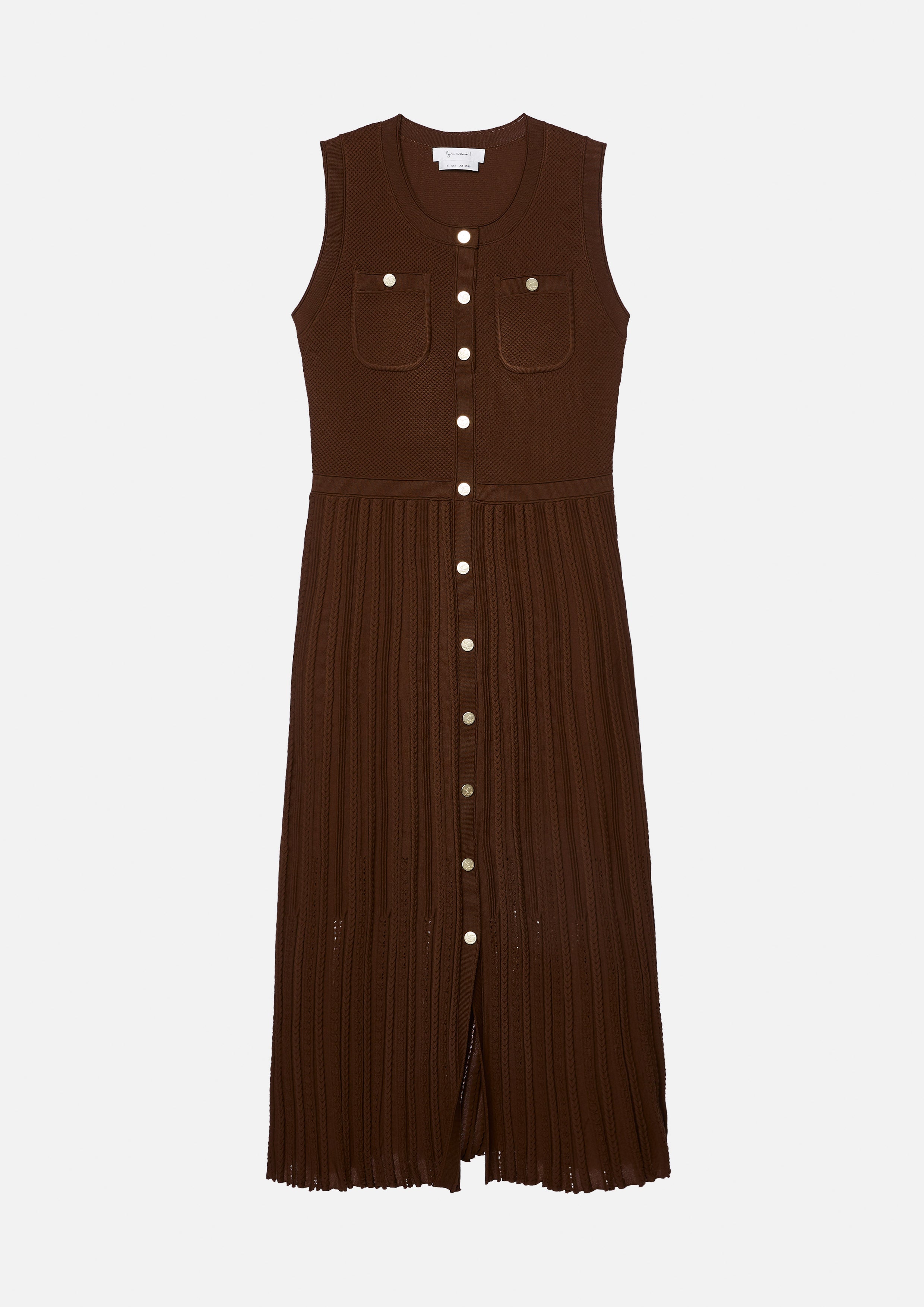 Knitted Button Midi Dress Califonia Yacht Club