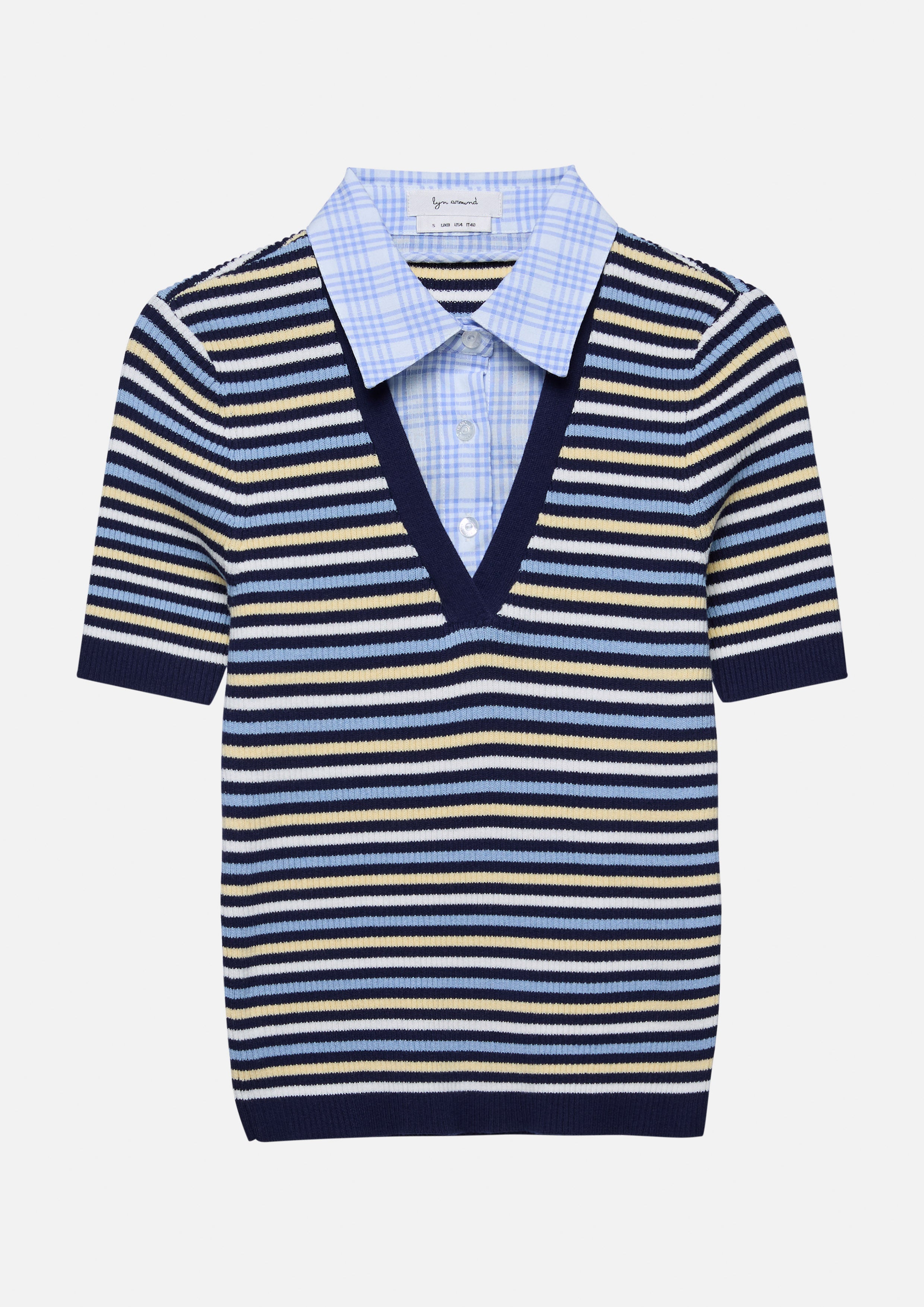 Layered Stripe Short Sleeve Top Chasing the Sun