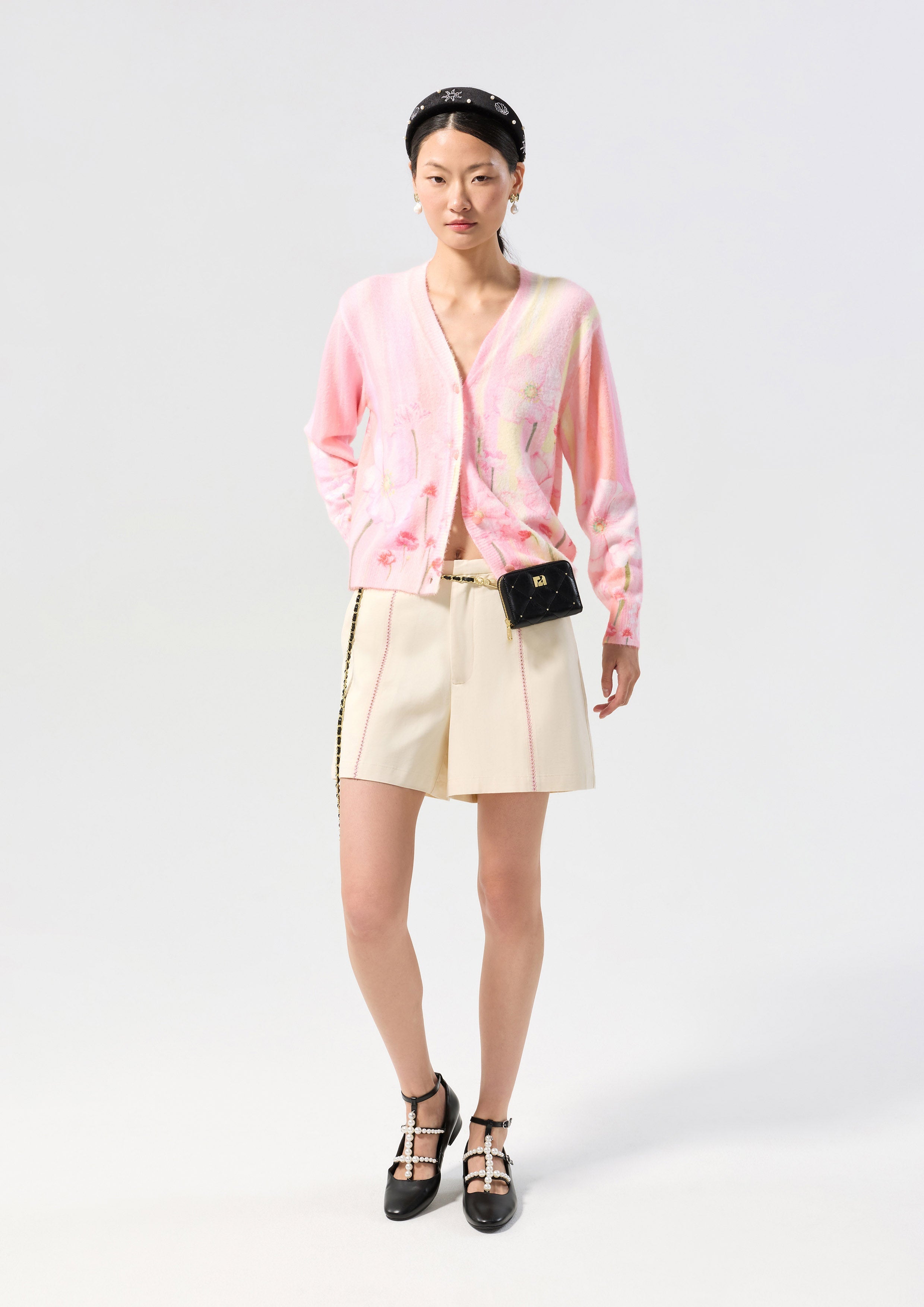 เสื้อคาร์ดิแกนแขนยาวพิมพ์ลาย คอลเลกชัน Oasis