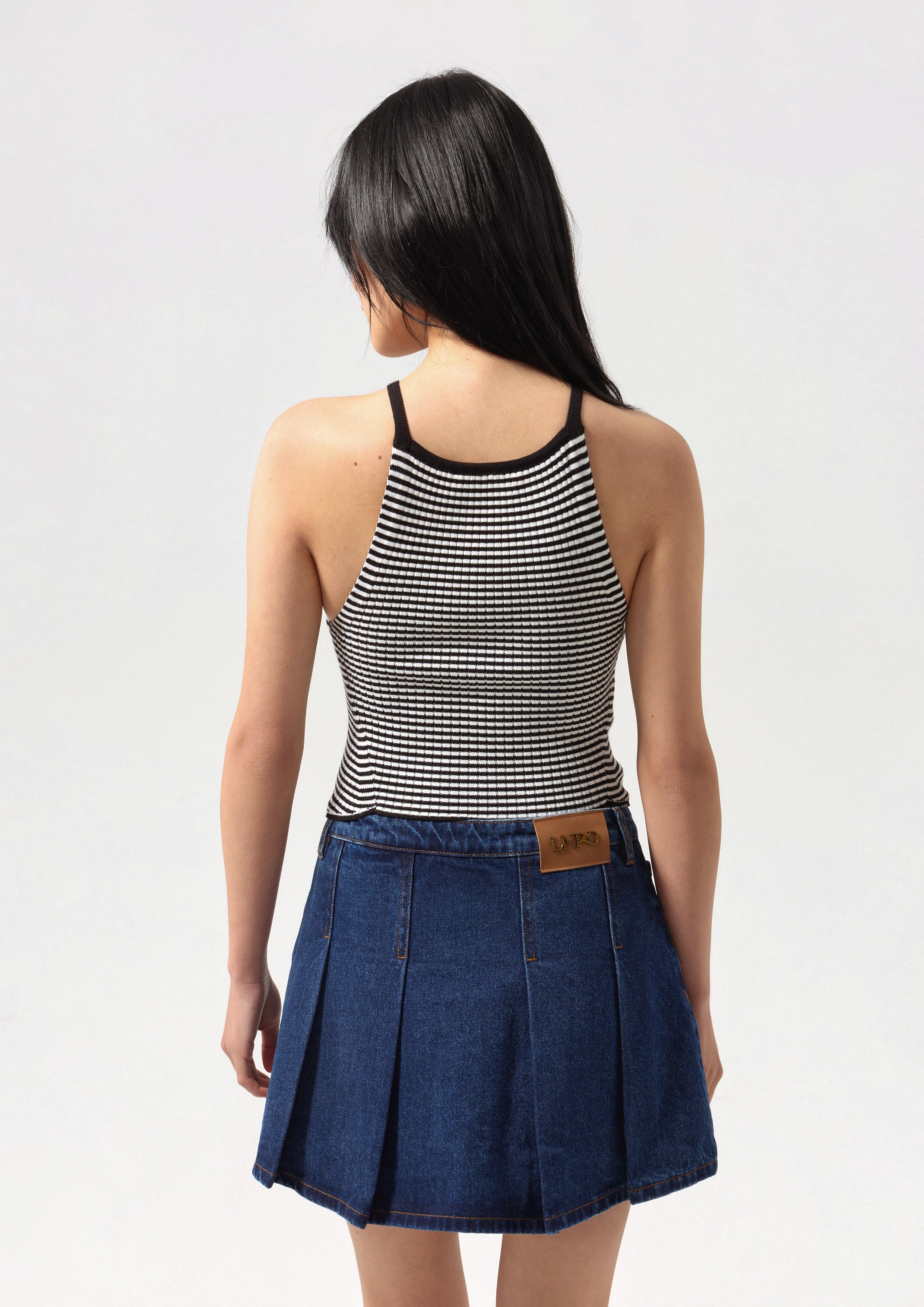 Stripe Knitted Halter Top California Calling