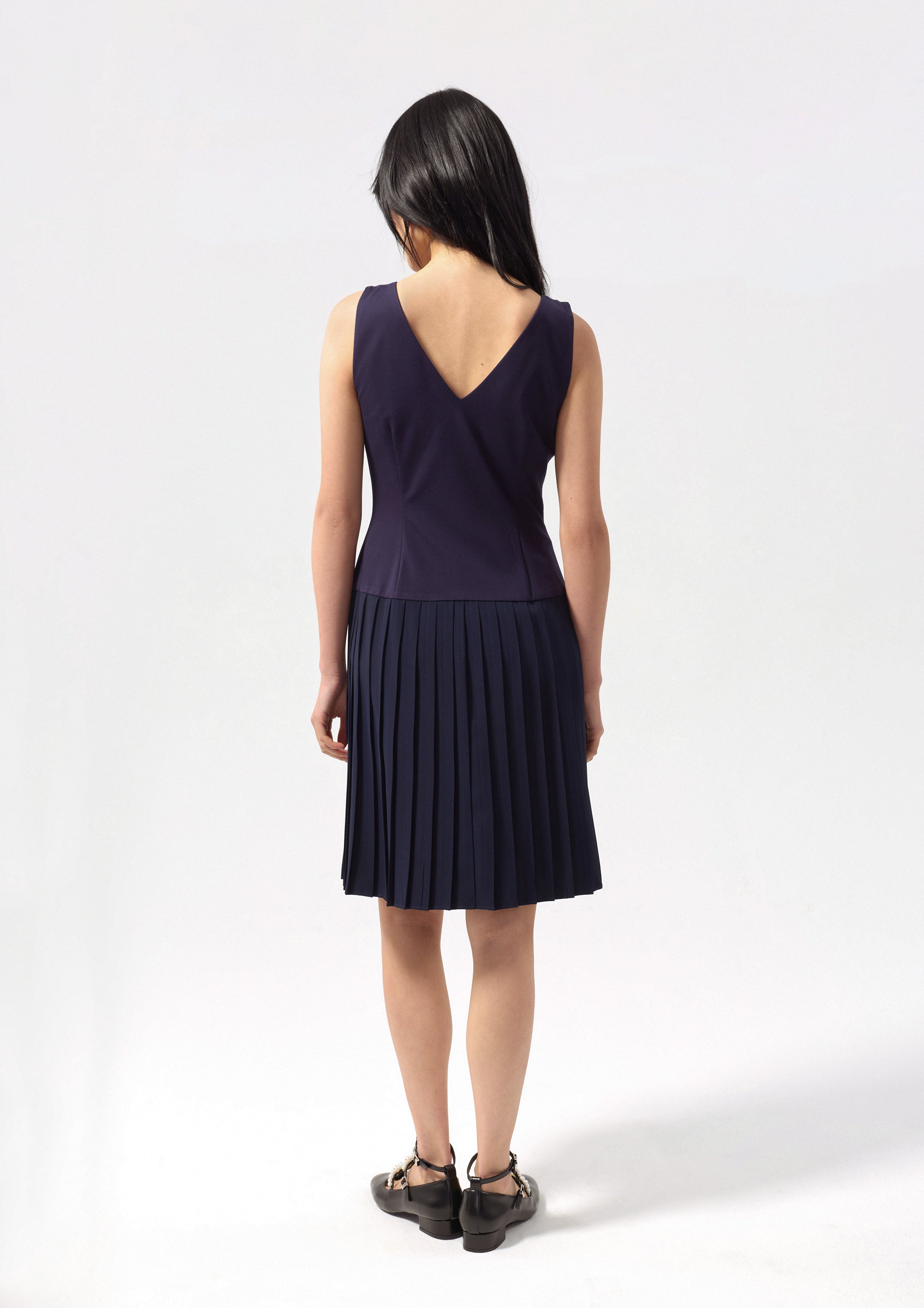 เดรสสั้นกระโปรงพลีท คอลเลกชัน Califonia Yacht Club