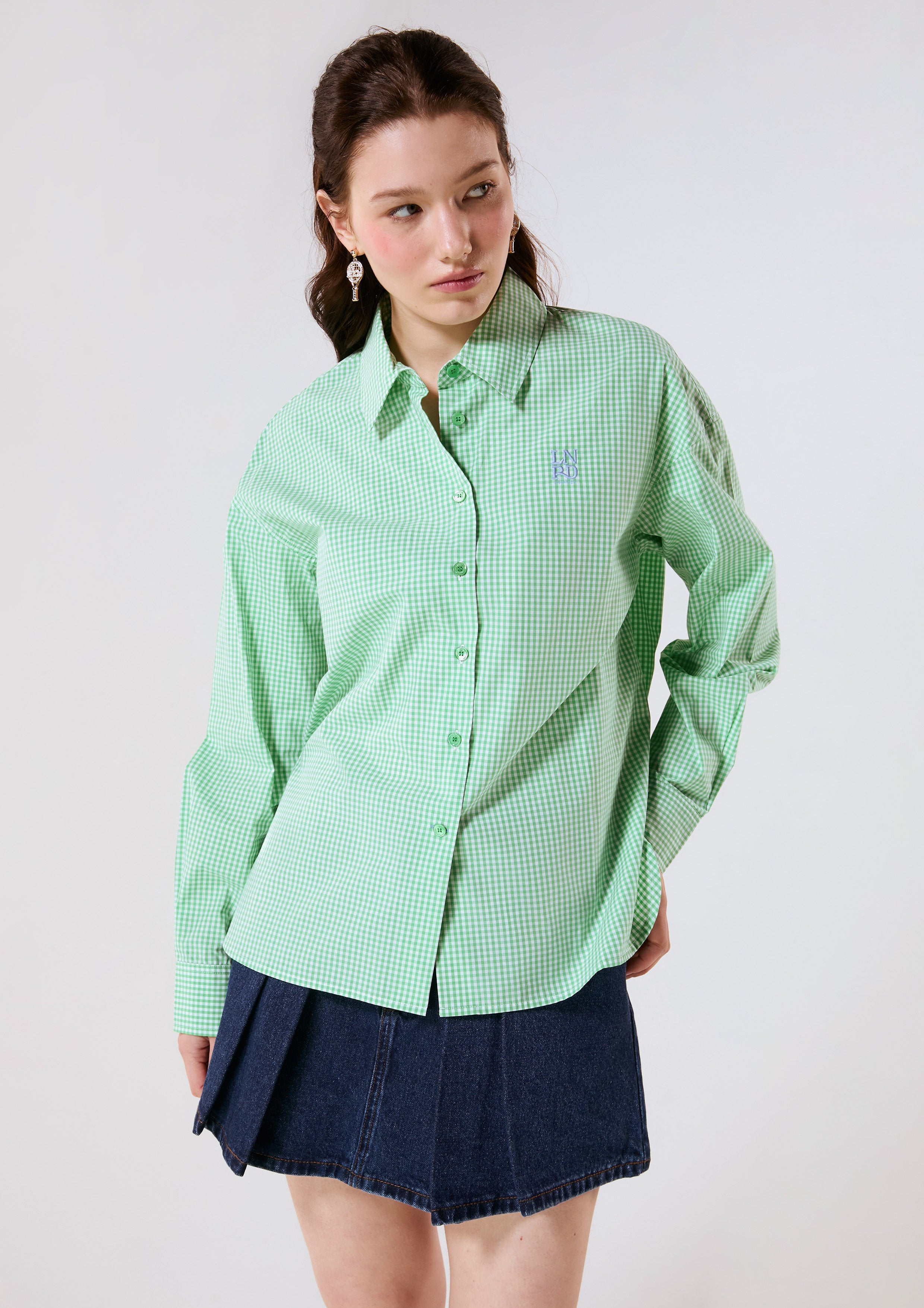 Gingham Long Sleeve Shirt Signature