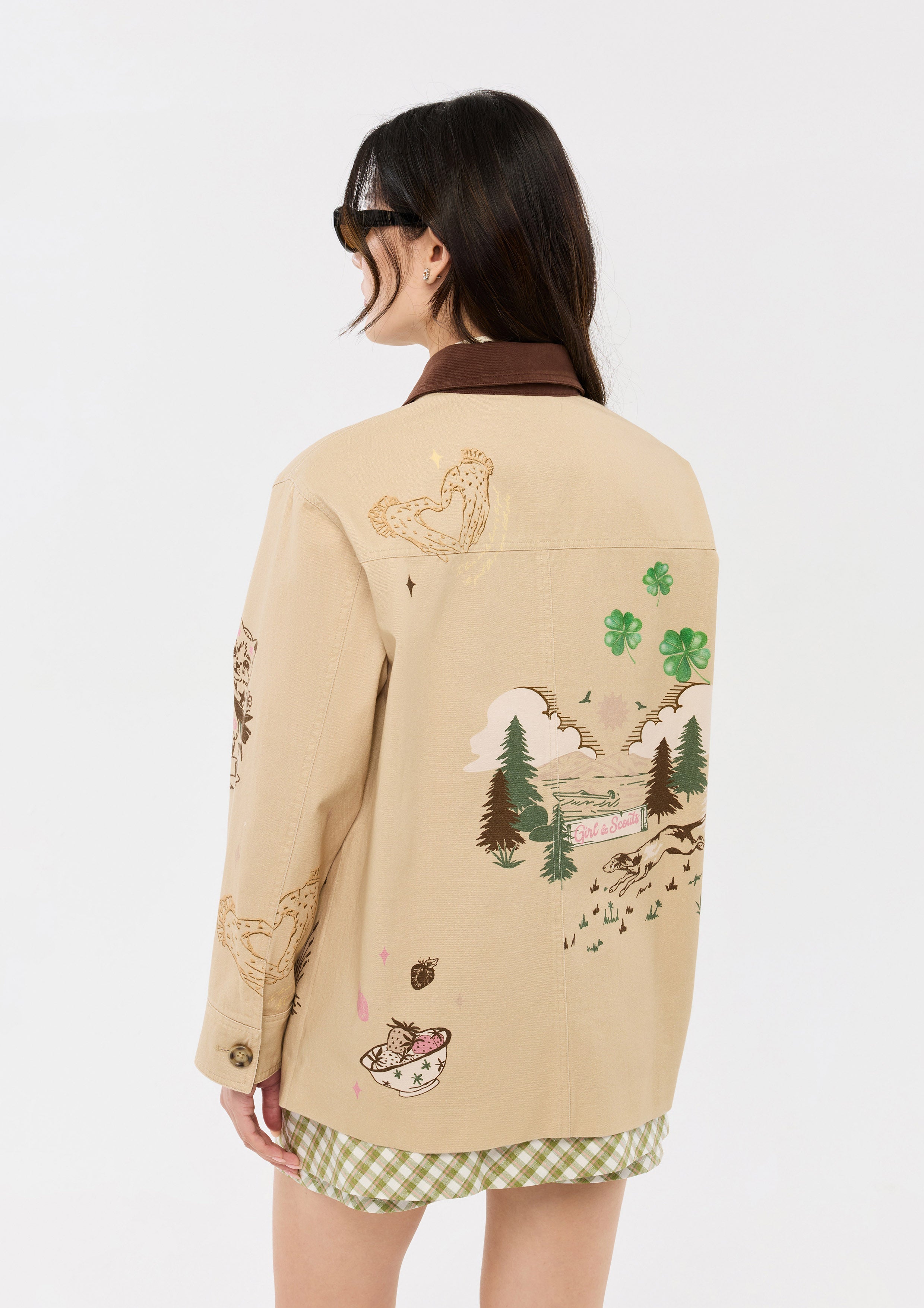เสื้อแจ็คเก็ตแขนยาวพิมพ์ลาย คอลเลกชัน Camp Diary