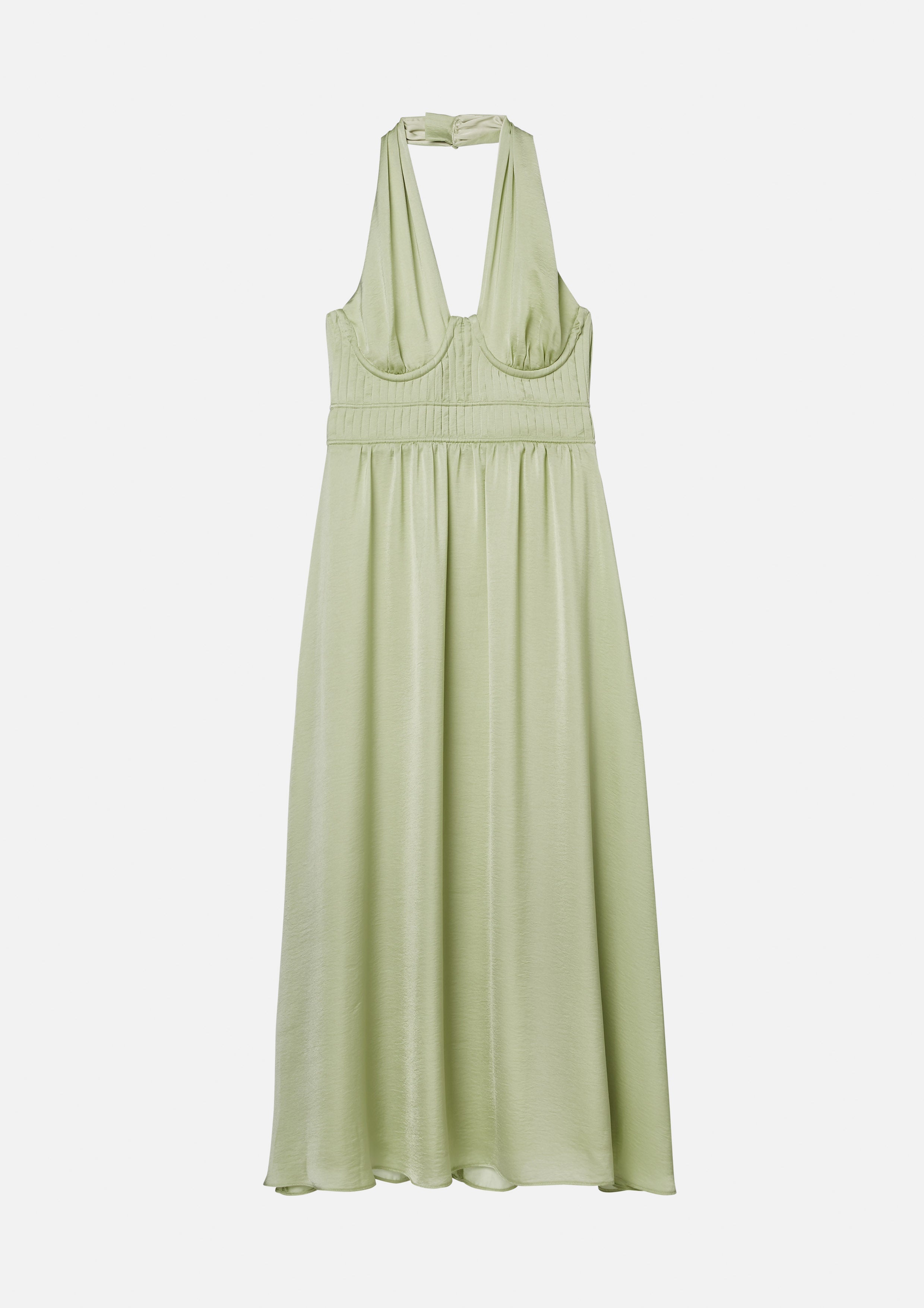 Satin Halter Maxi Dress Salt and Sol