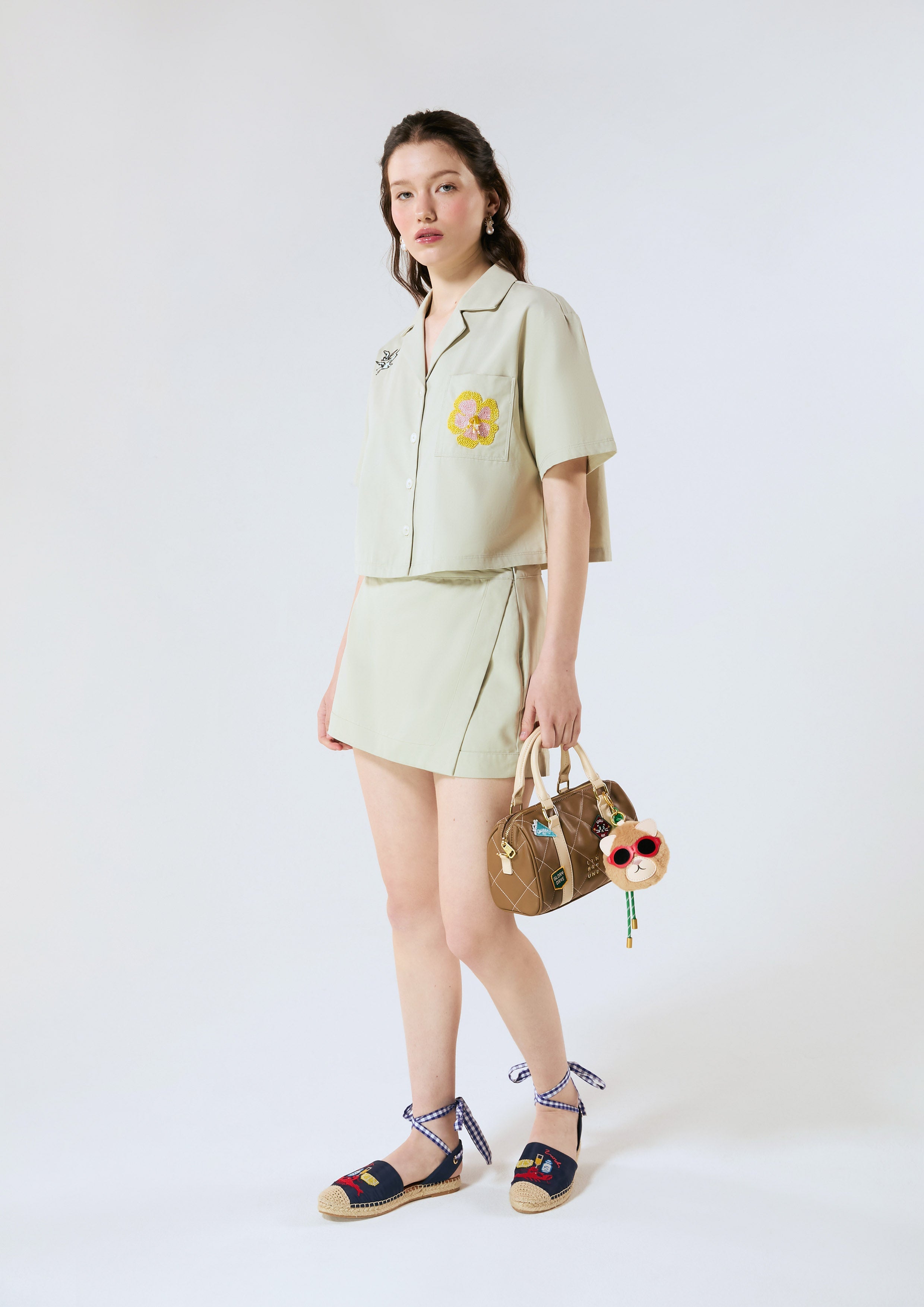 กระโปรงสั้นป้ายข้าง คอลเลกชัน Palm Spring