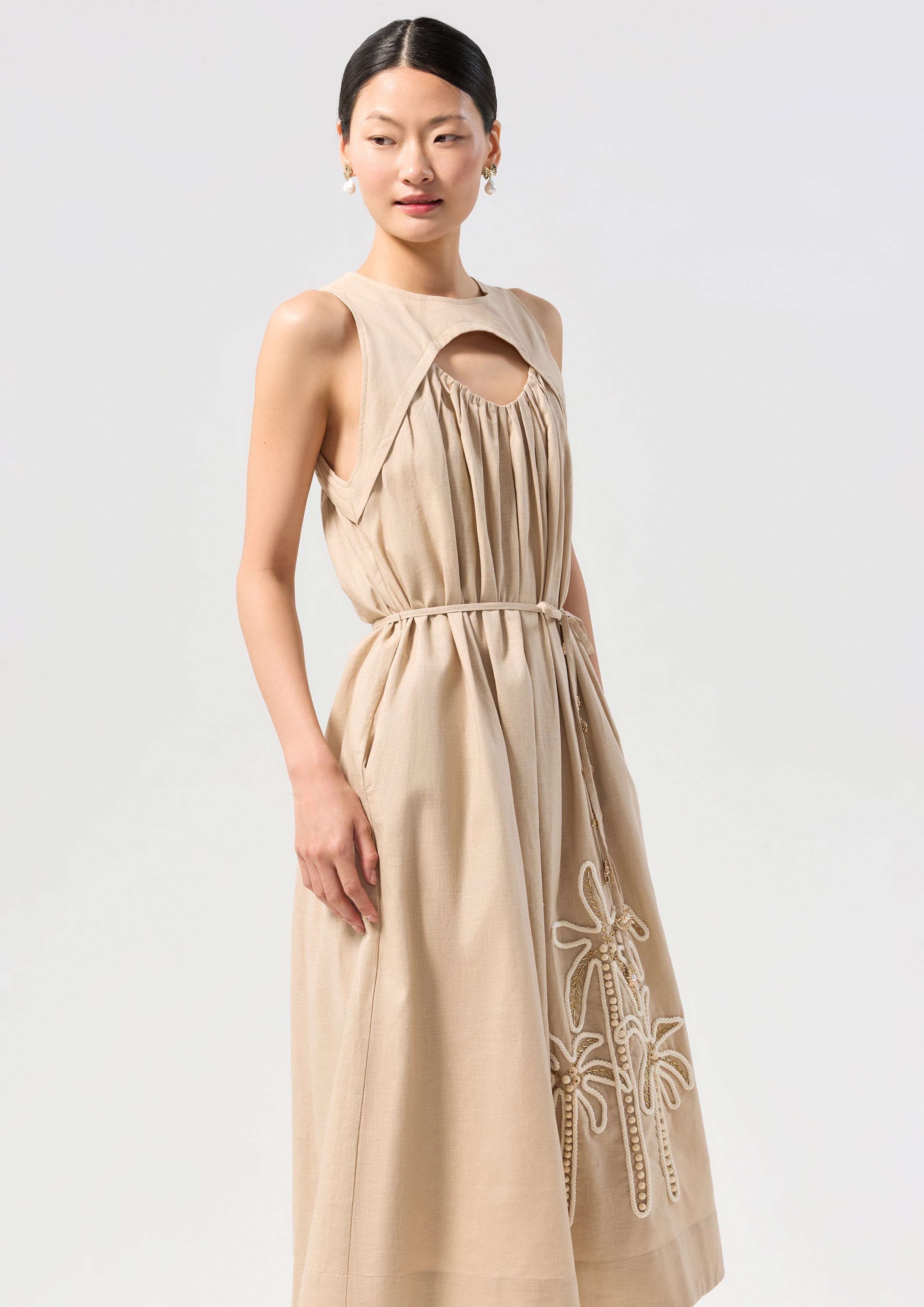 Embroidered Cut-Out Mini Dress Palm Spring