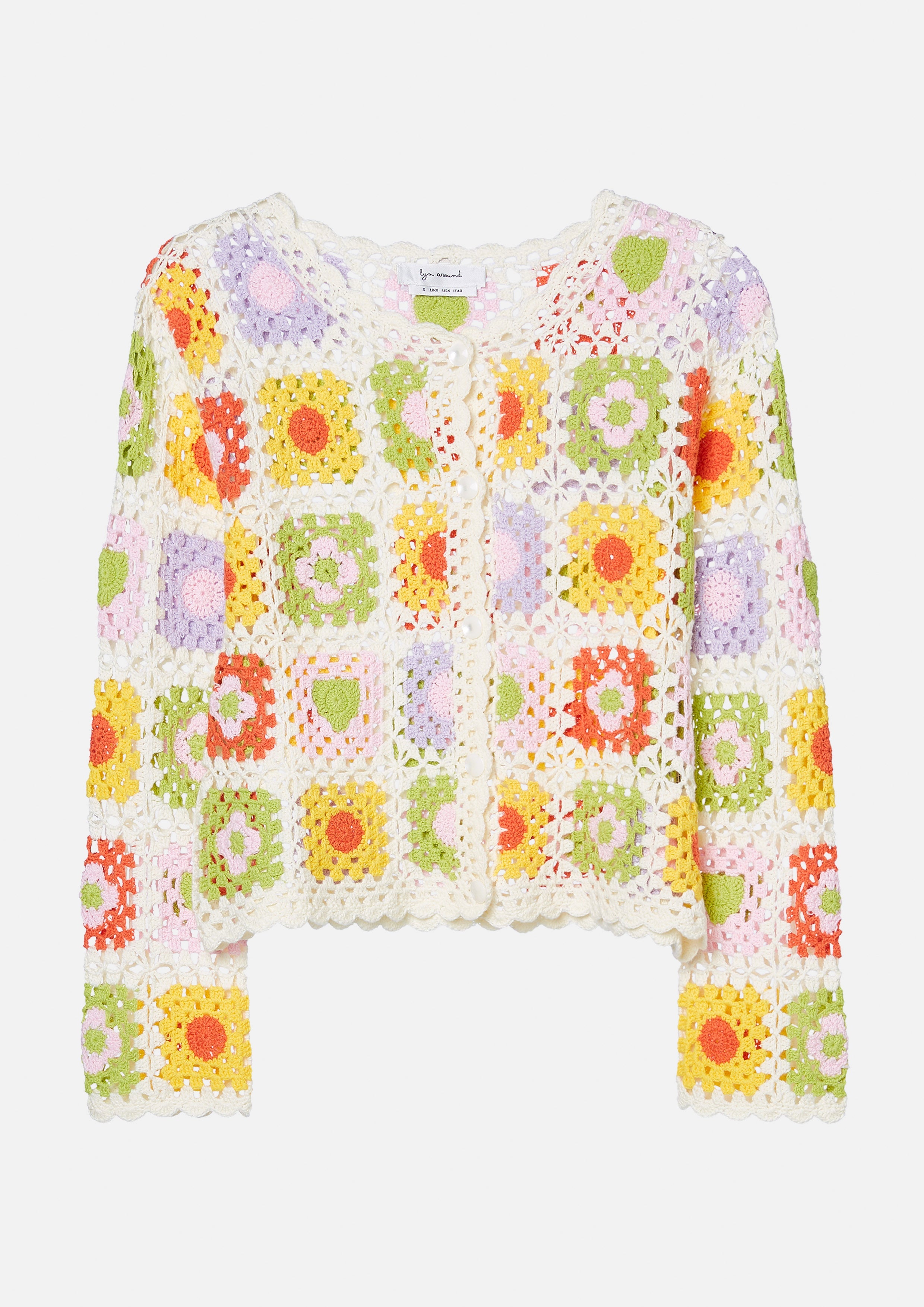 คาร์ดิแกนถักโครเชต์ลายดอกไม้ คอลเลกชัน Oasis