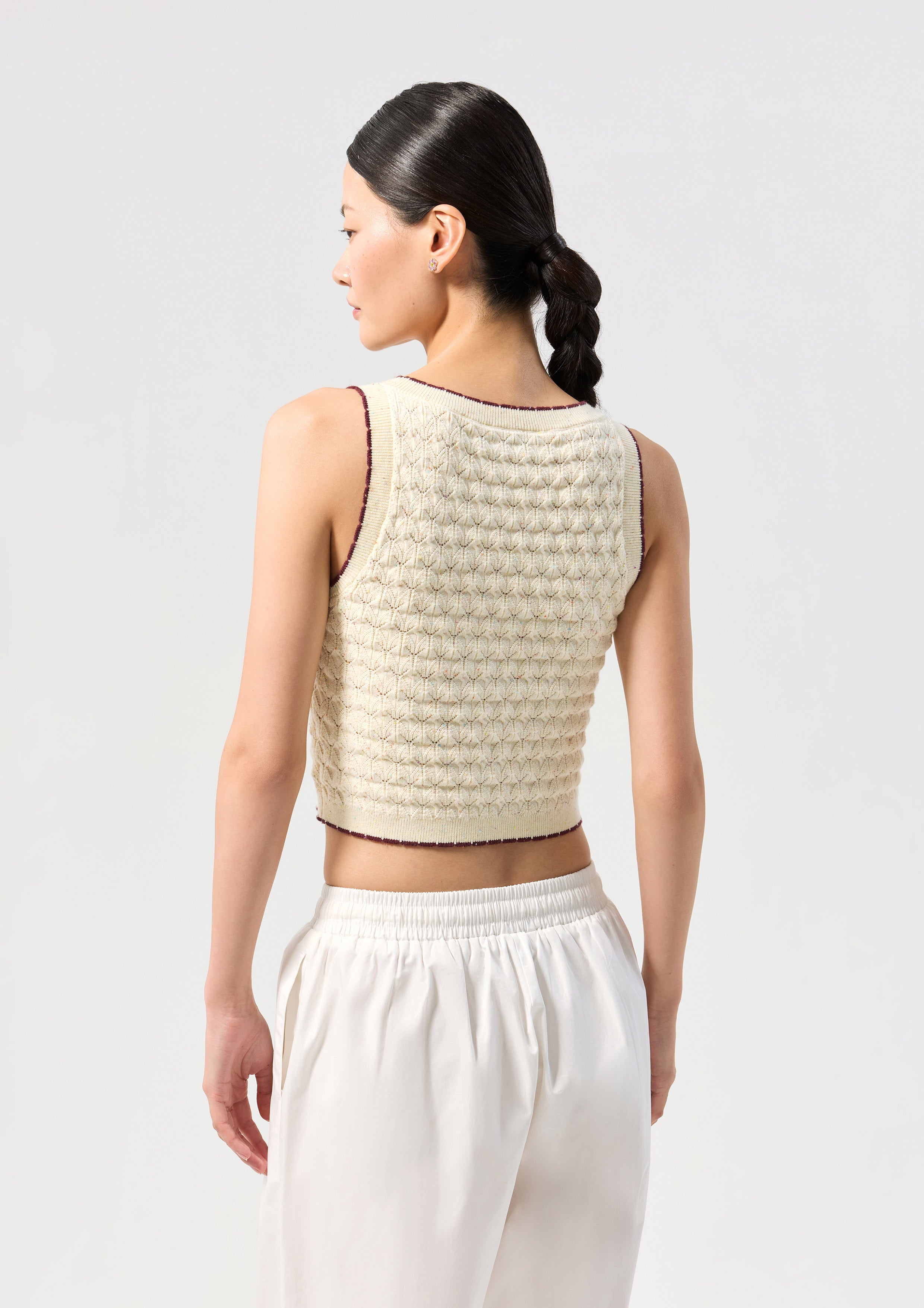 Logo Crochet Crop Top Oasis