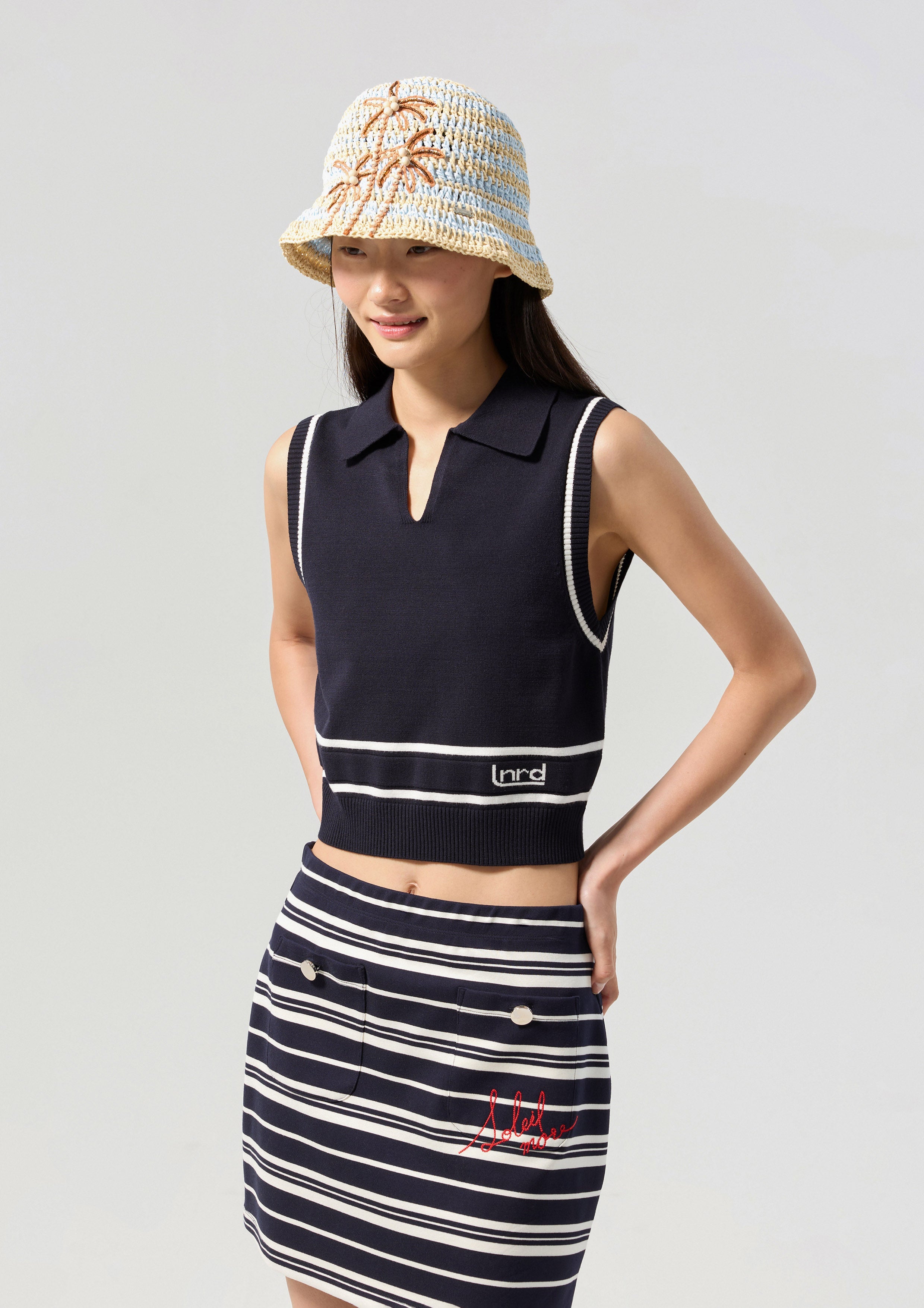 Logo Knitted Sleeveless Top Califonia Yacht Club