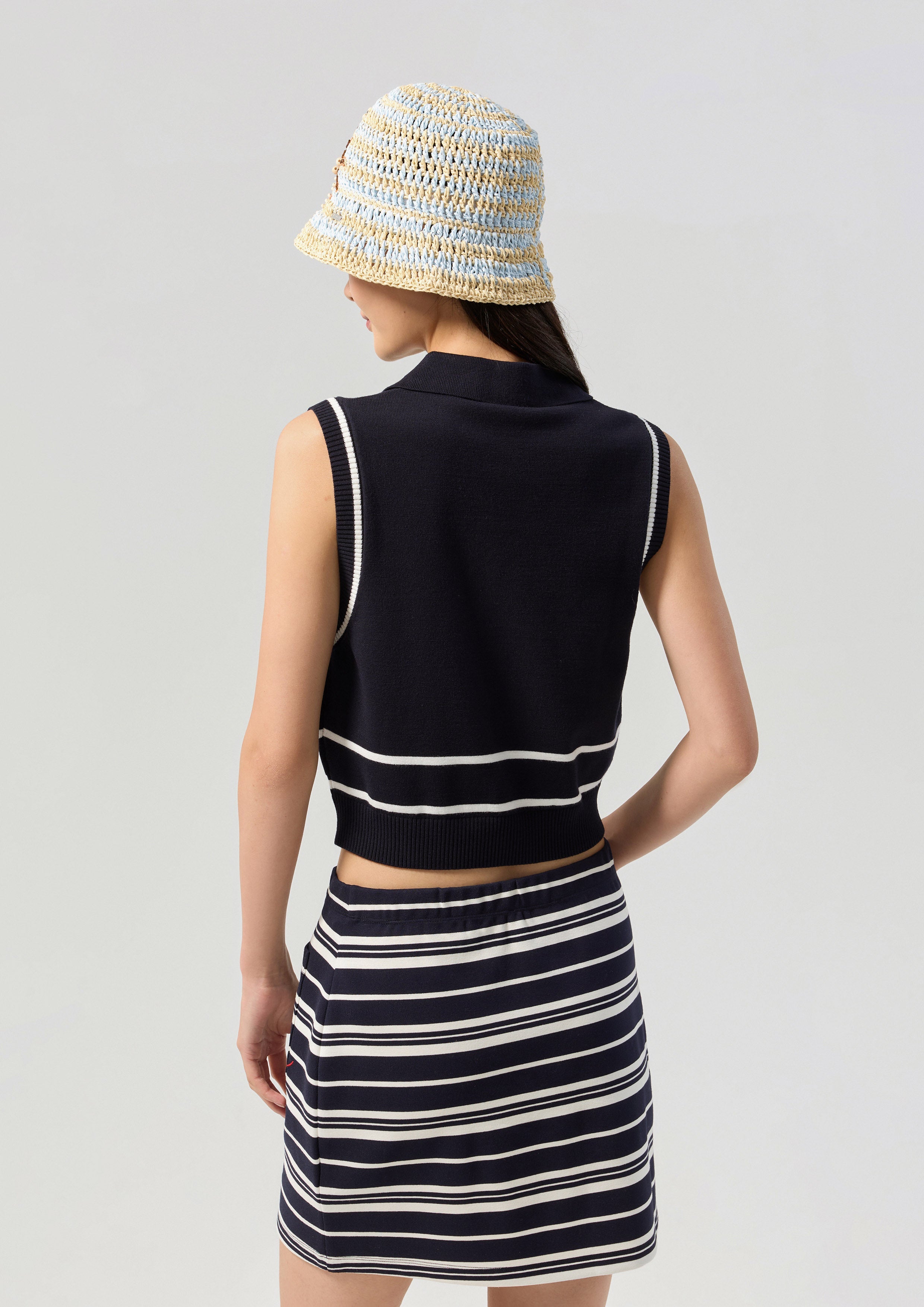 Logo Knitted Sleeveless Top Califonia Yacht Club