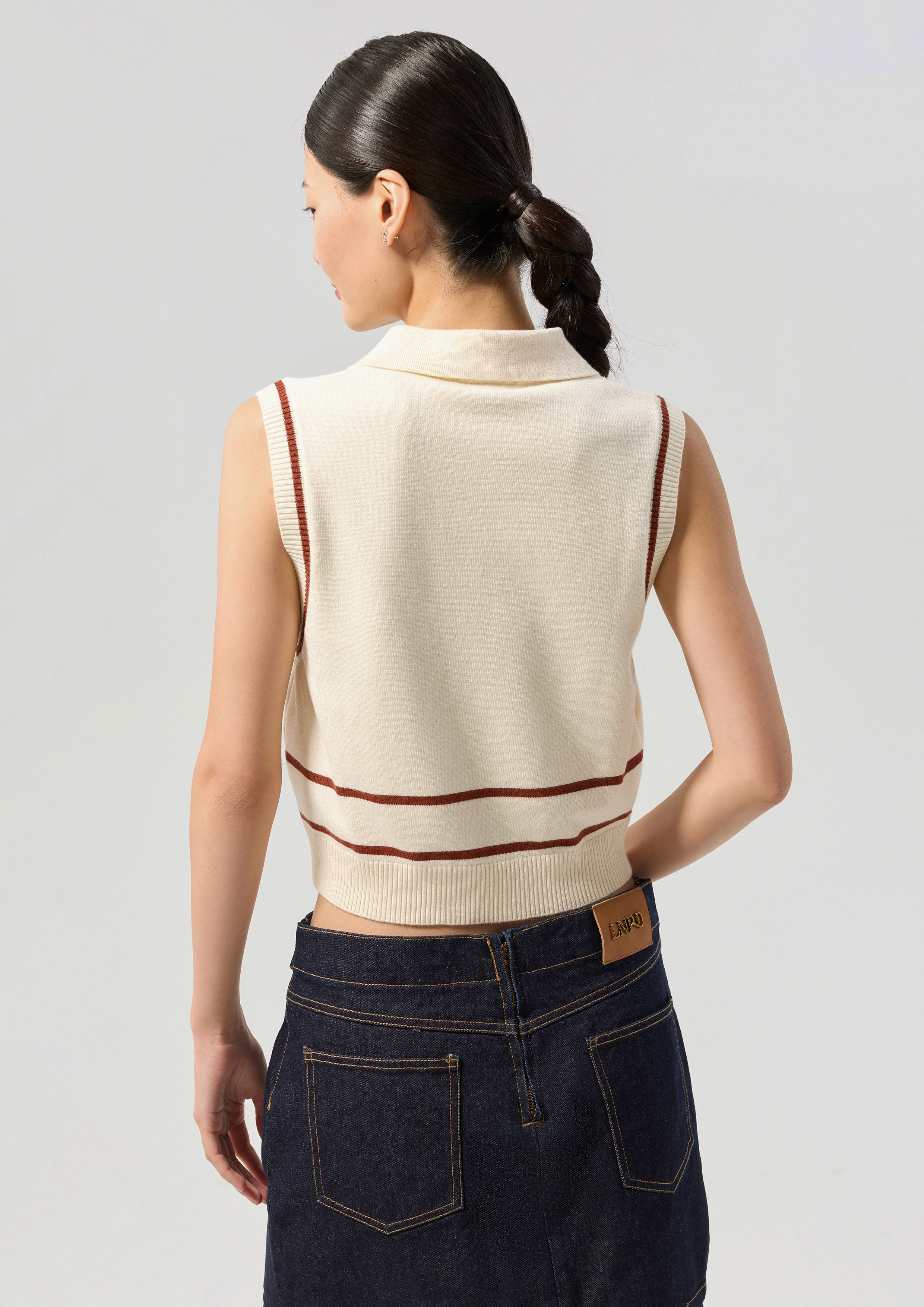 Logo Knitted Sleeveless Top Califonia Yacht Club