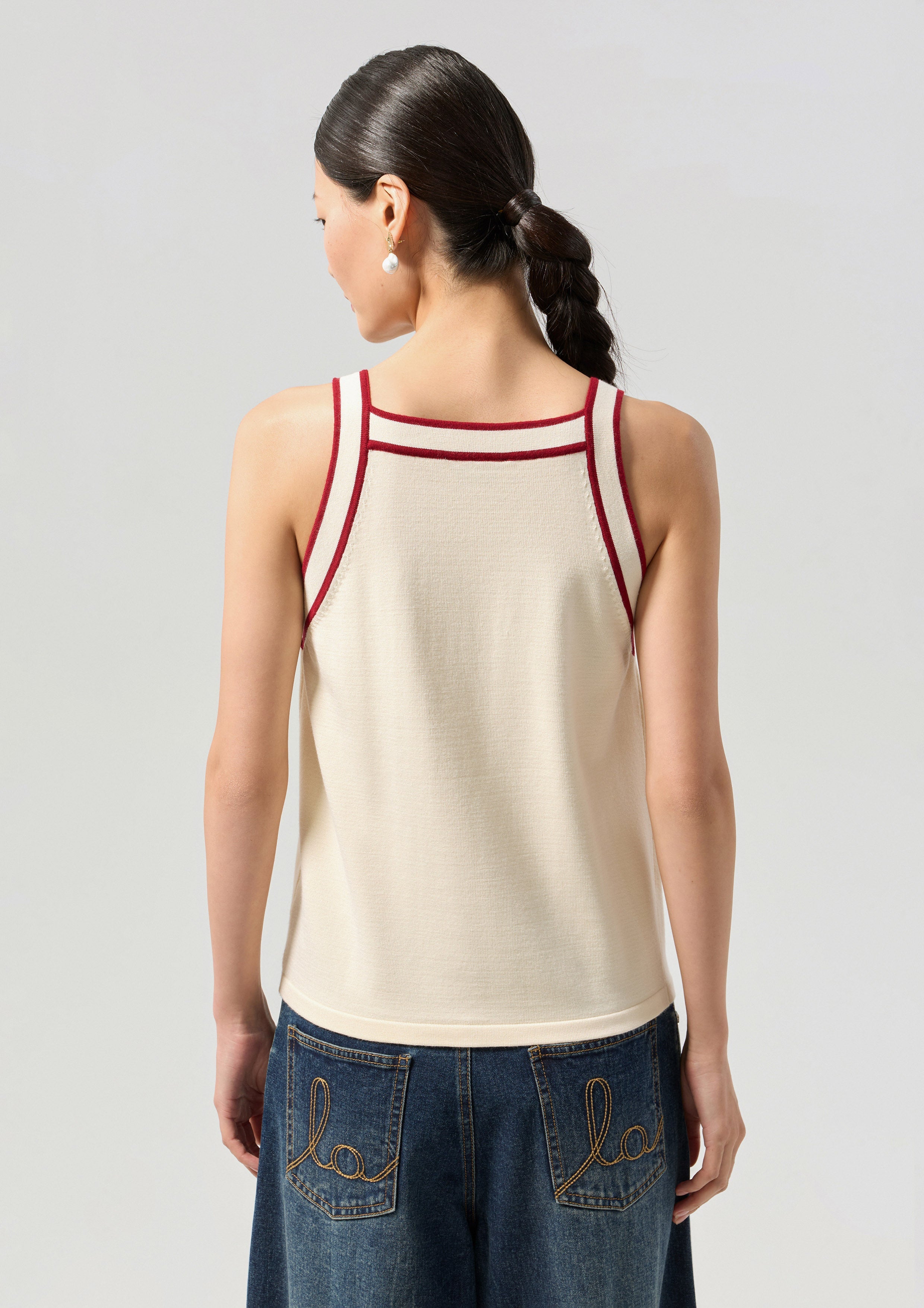 Logo Knitted Tank Top Califonia Yacht Club