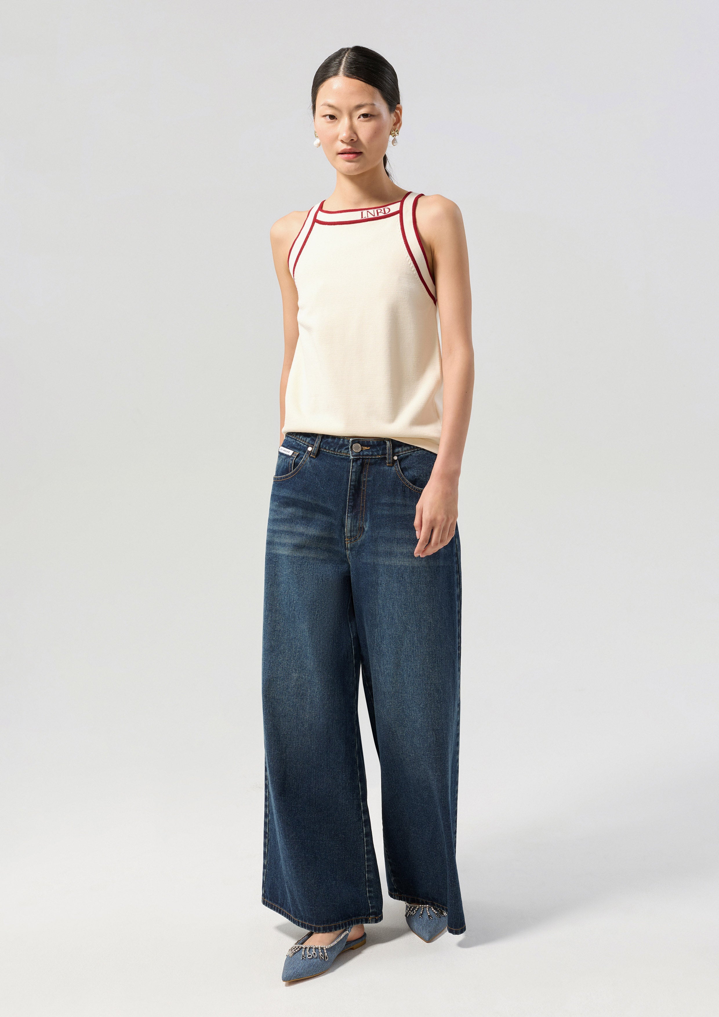 เสื้อกล้ามผ้านิตปักโลโก้ คอลเลกชัน Califonia Yacht Club