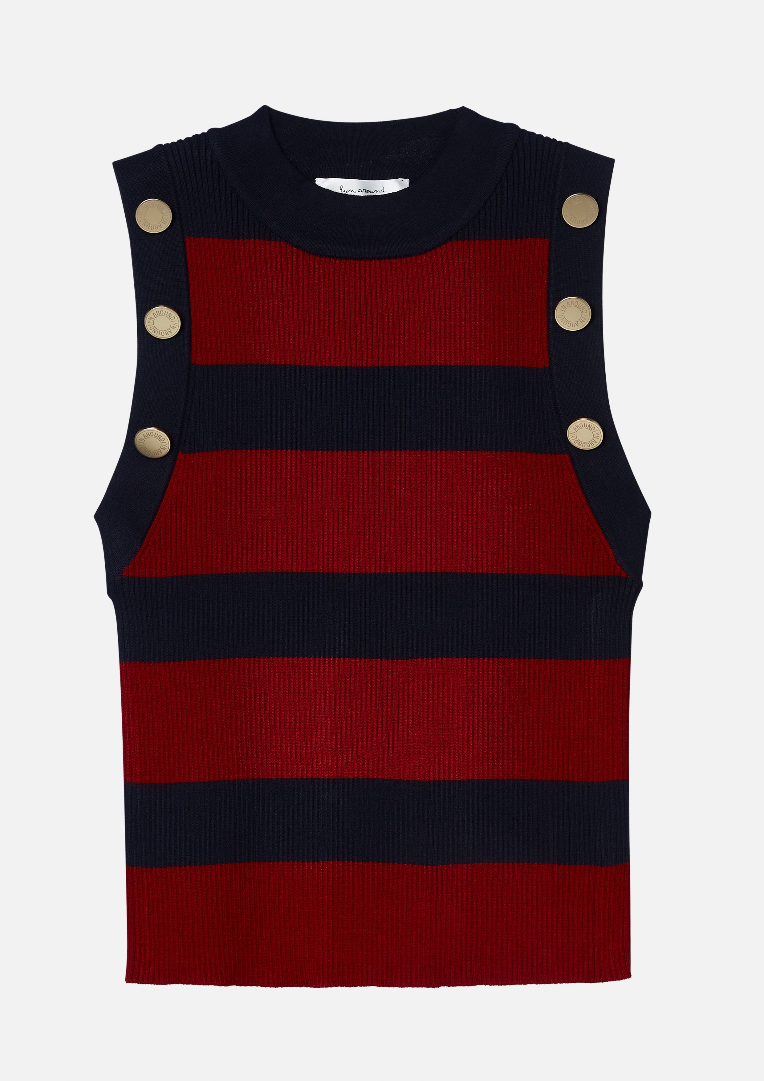 Stripe Sleeveless Knitted Top Califonia Yacht Club