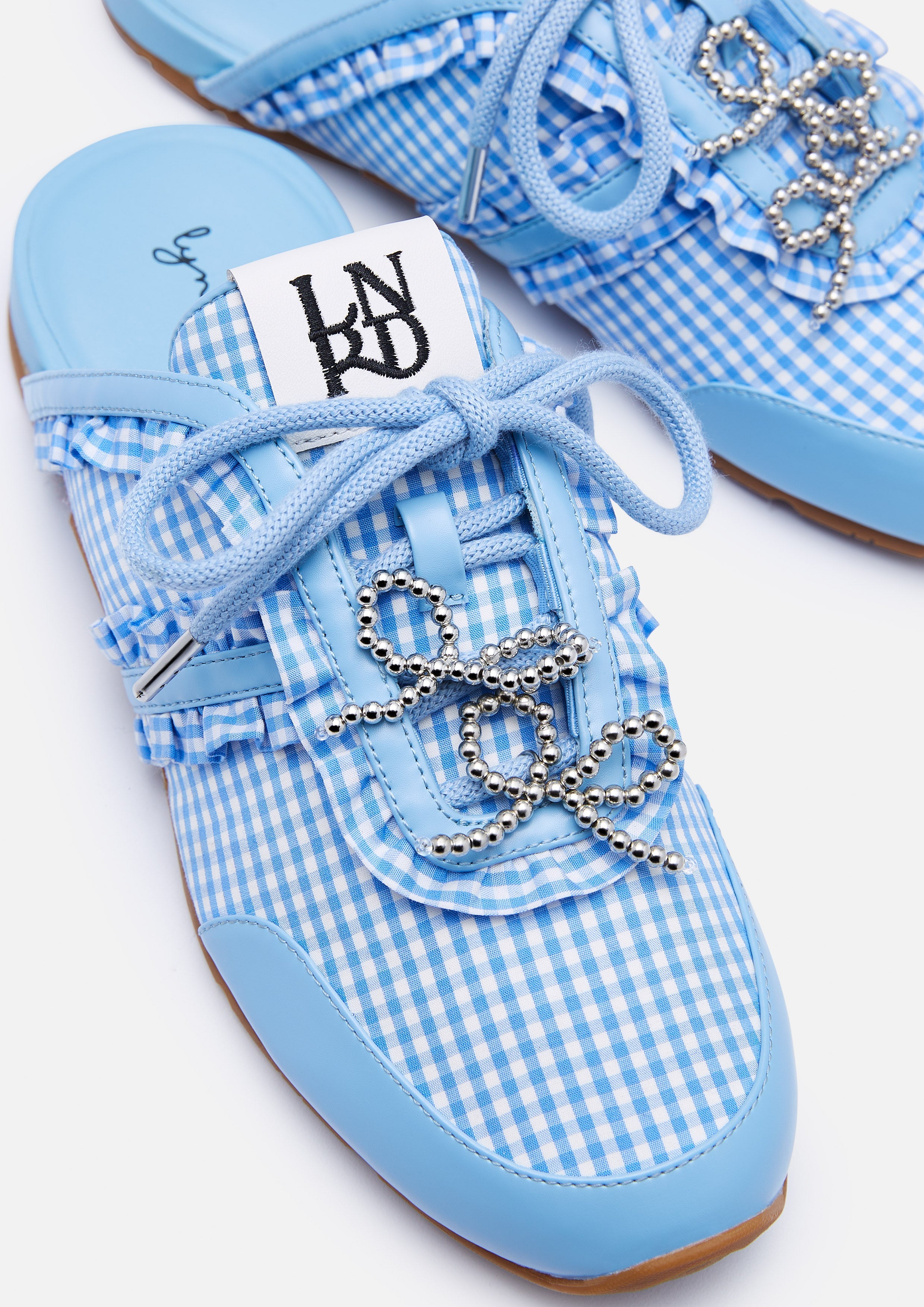 Palmie Plaided Mule Sneakers