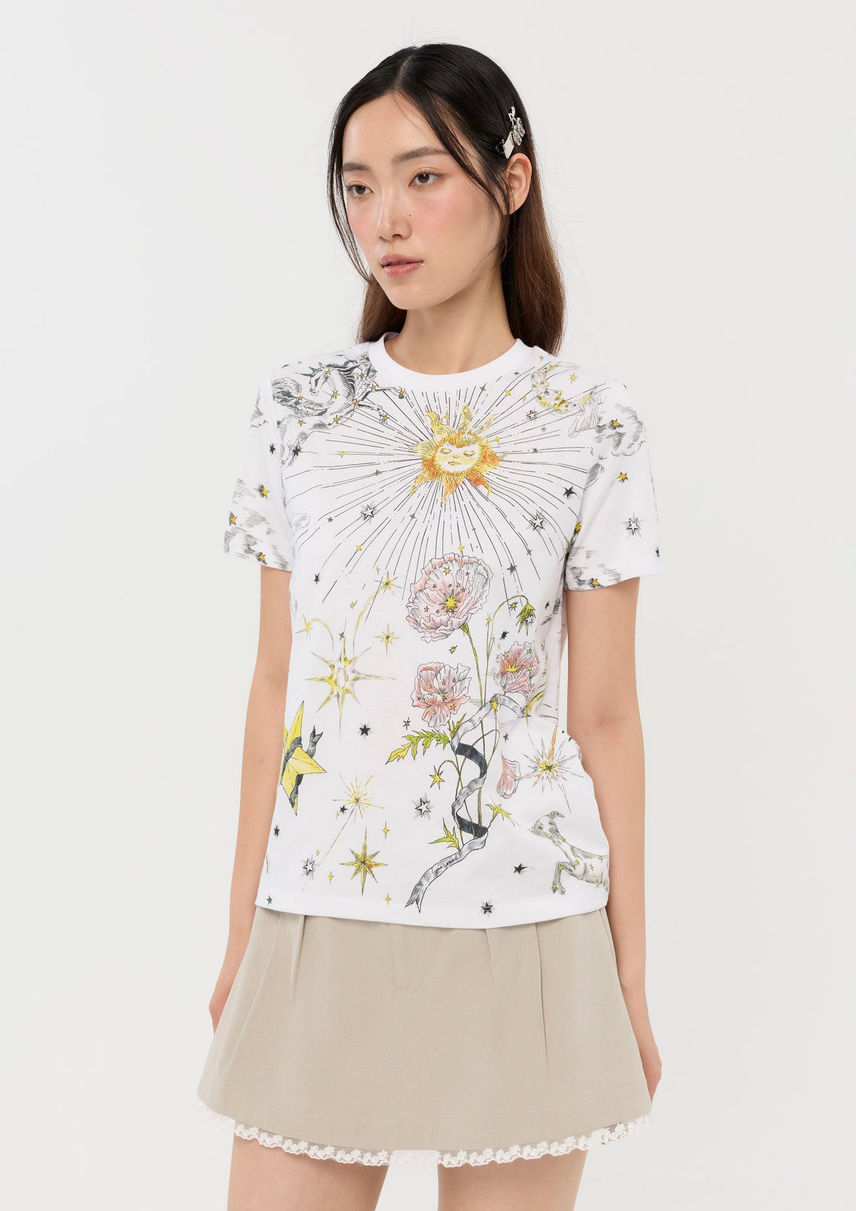 เสื้อยืดแขนสั้นพิมพ์ลาย คอลเลกชัน In Dream's Orbit