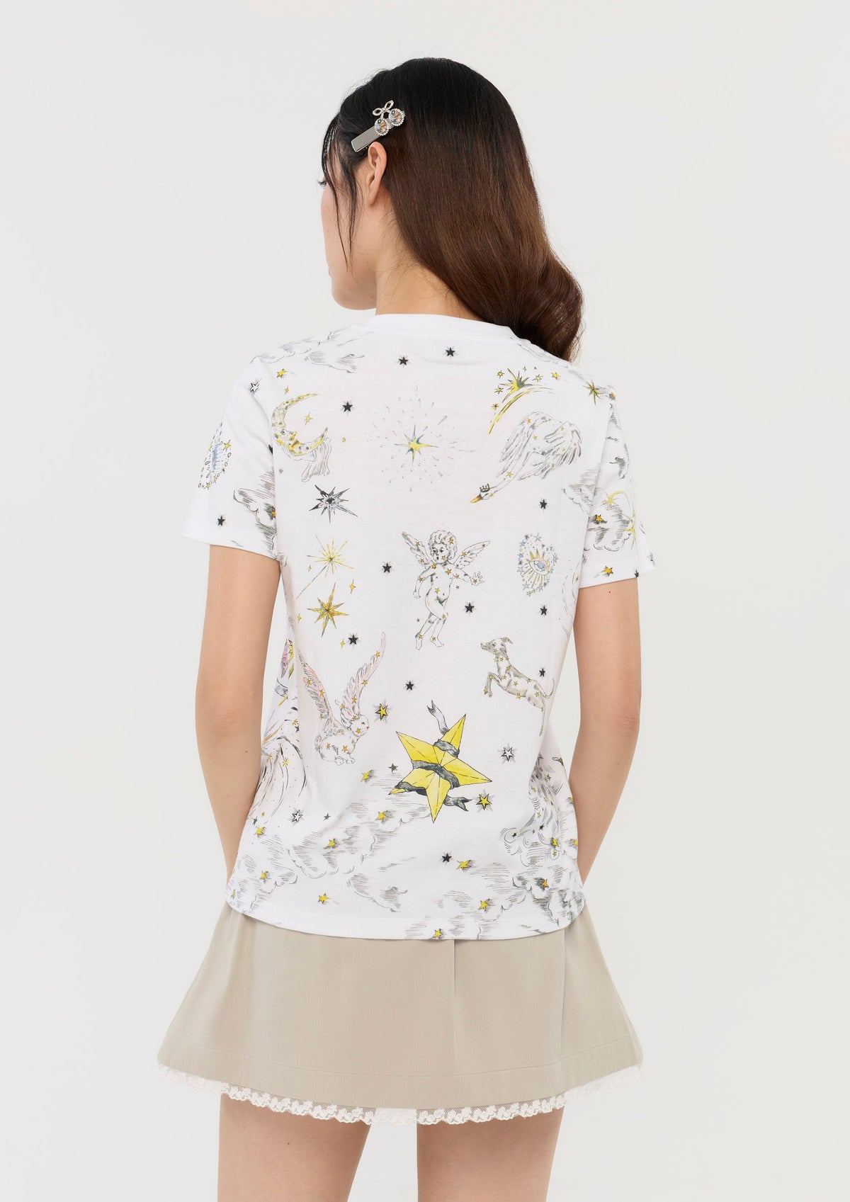 เสื้อยืดแขนสั้นพิมพ์ลาย คอลเลกชัน In Dream's Orbit