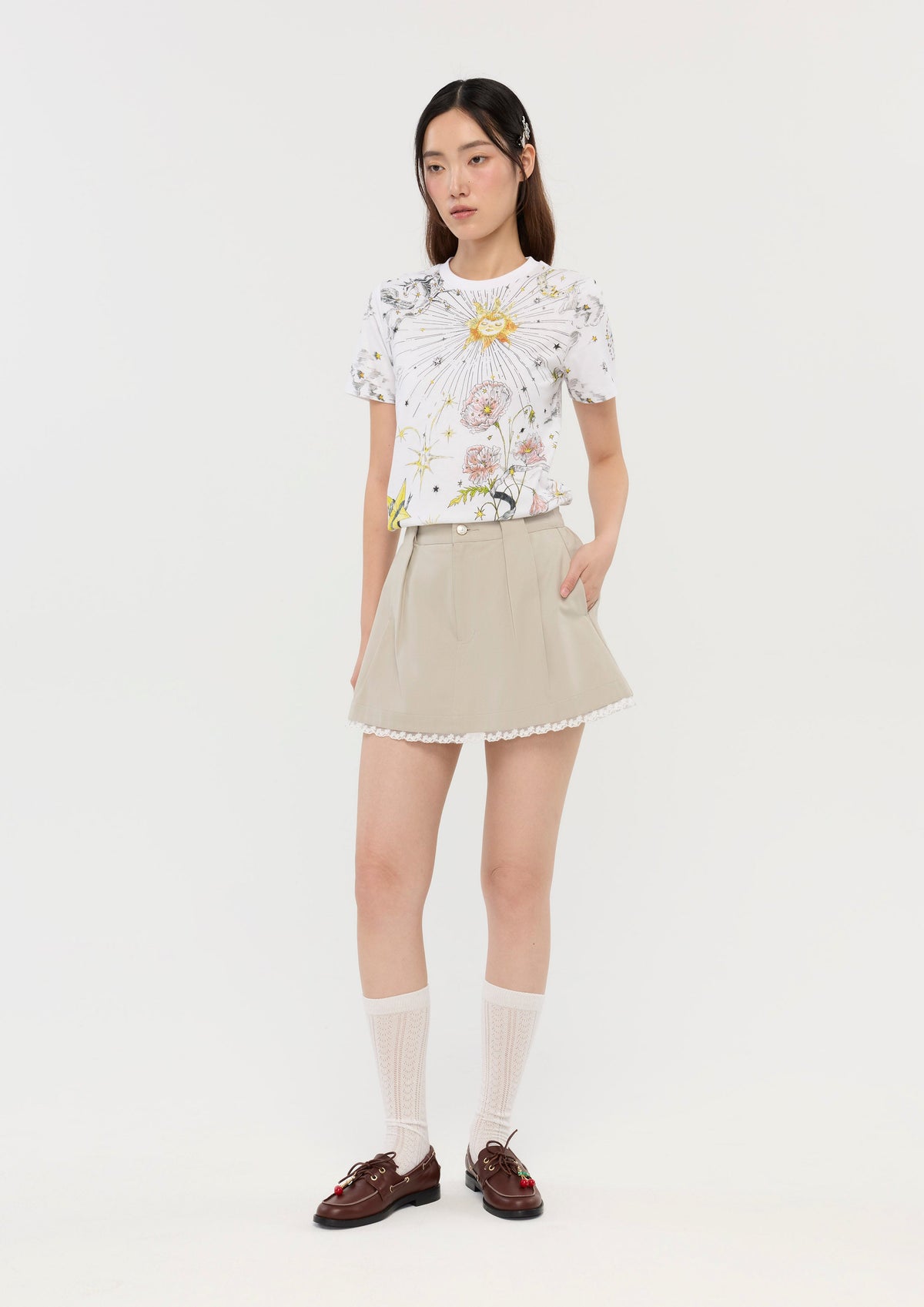เสื้อยืดแขนสั้นพิมพ์ลาย คอลเลกชัน In Dream's Orbit