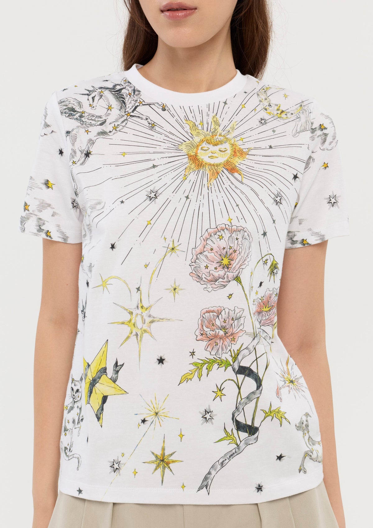 เสื้อยืดแขนสั้นพิมพ์ลาย คอลเลกชัน In Dream's Orbit