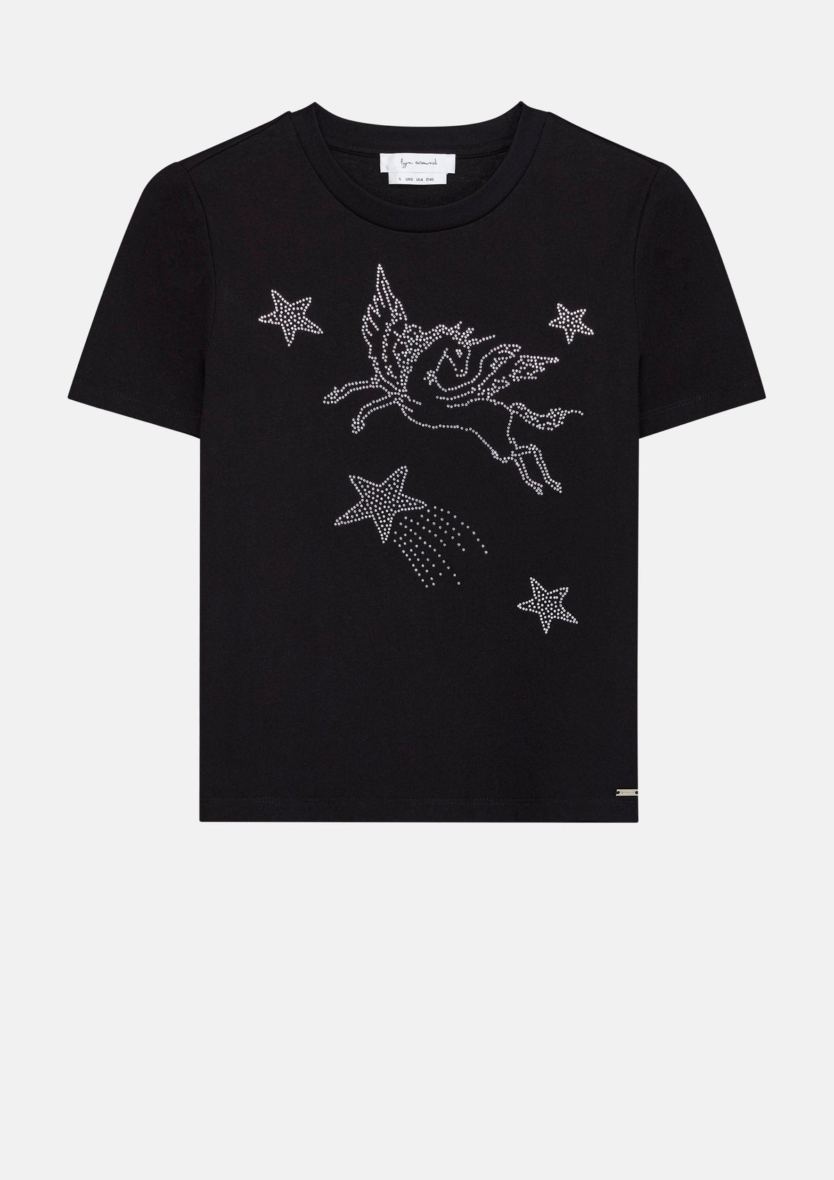 เสื้อครอปแขนสั้นแต่งคริสตัล คอลเลกชัน In Dream's Orbit