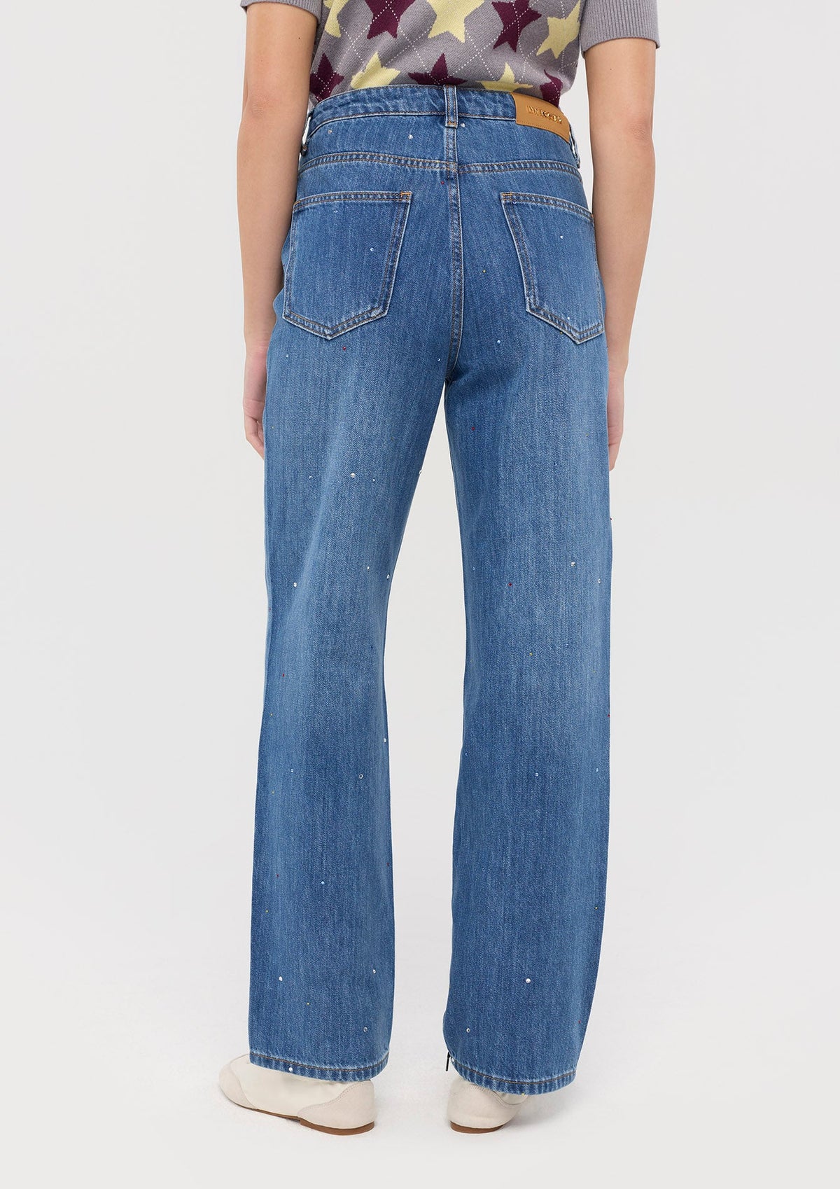 Print Denim Tapered Pants In Dream's Orbit