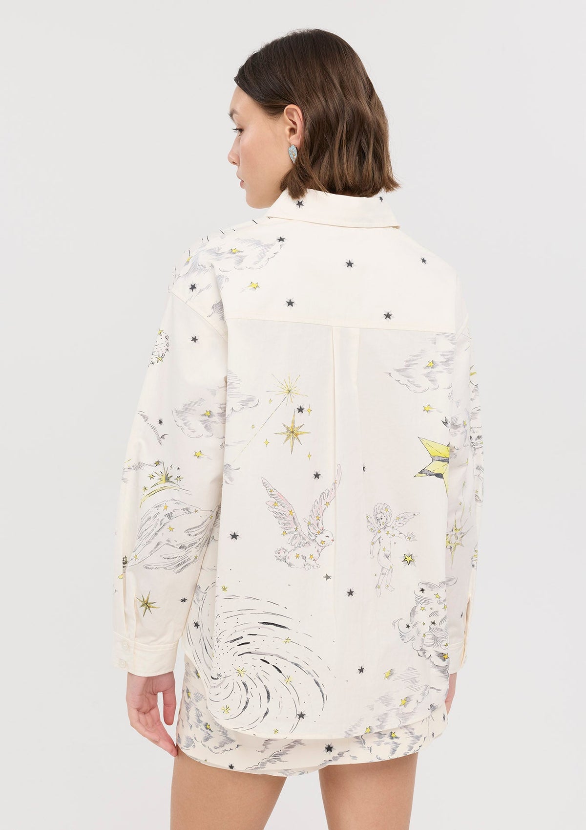Star Zodiac Print Shirt In Dream's Orbit
