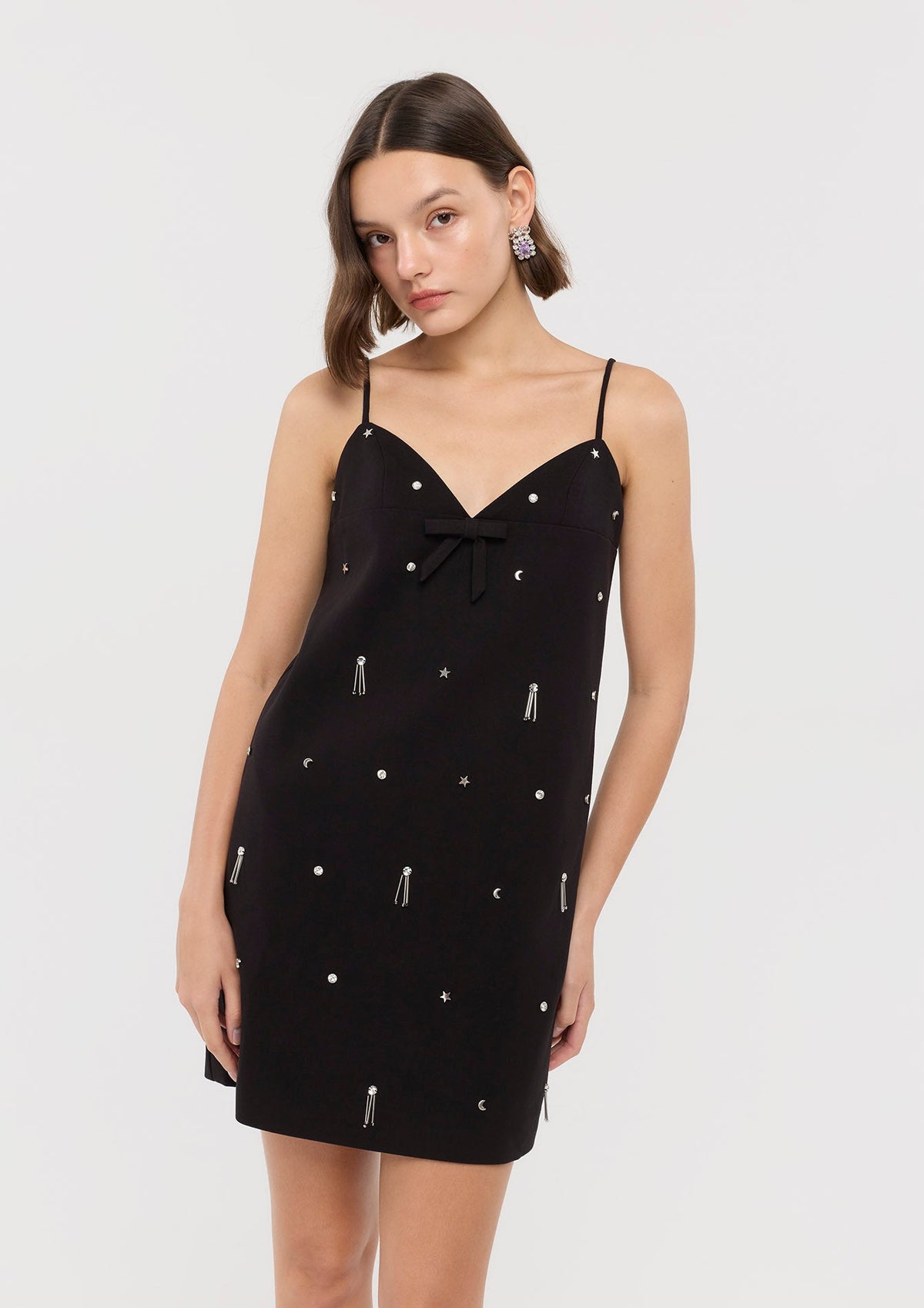 Embellished Cami Strap Mini Dress In Dream's Orbit