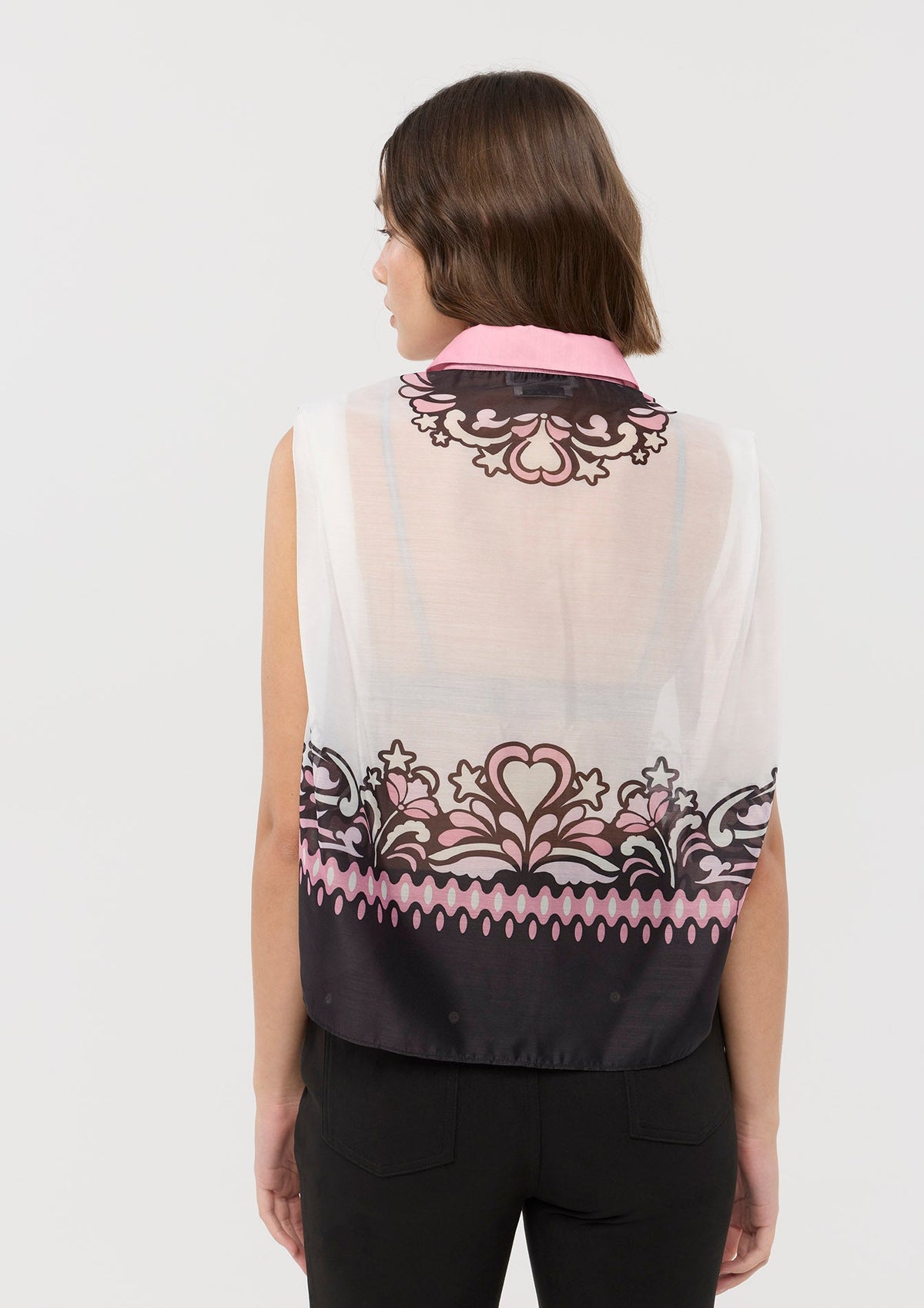 Sheer Paisley Print Blouse Cosmic Remedy
