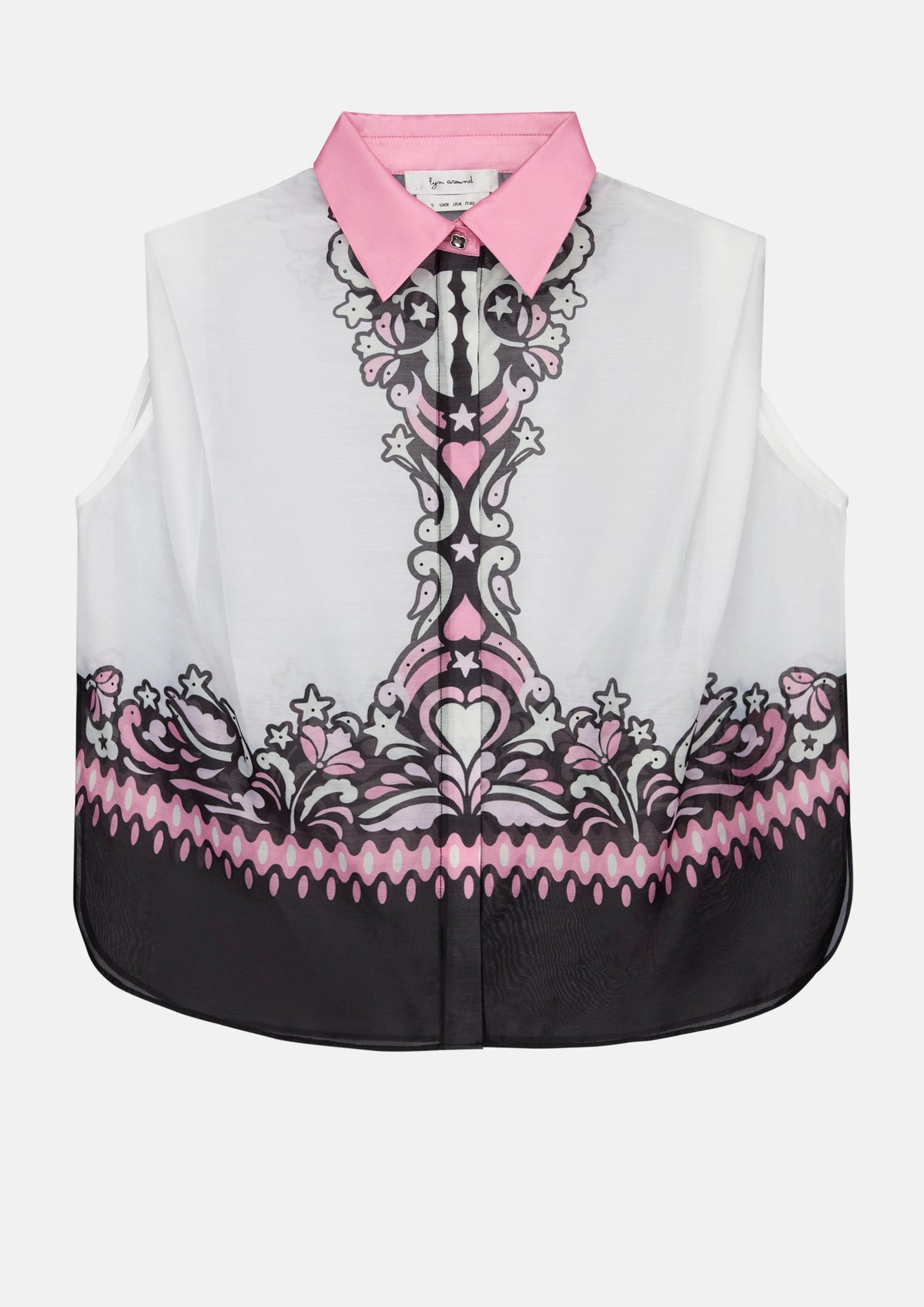 Sheer Paisley Print Blouse Cosmic Remedy