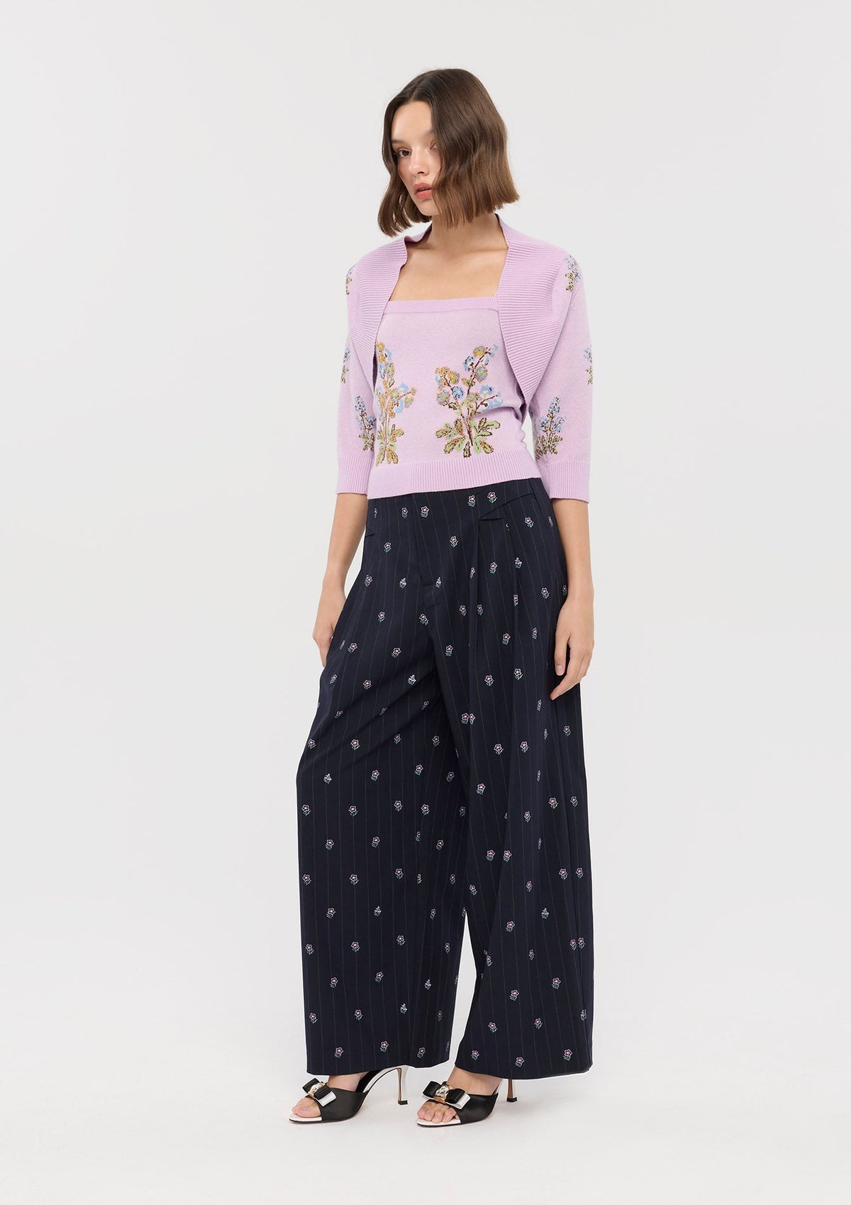 Floral Knitted Long Sleeve Top Sacred Botanica